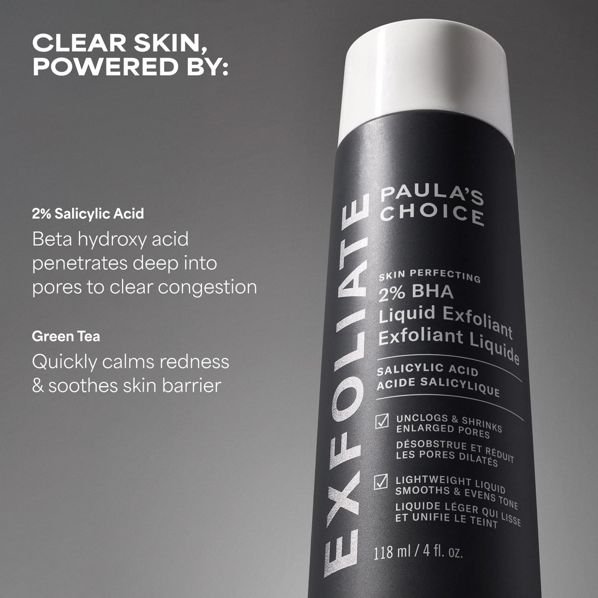 Paula's Choice SKIN PERFECTING 2% BHA Liquid Salicylic Acid Exfoliant, Daily Facial Exfoliator for Enlarged Pores, Wrinkles & Fine Lines, Fragrance-Free, Full Size - 118 ml 🍁 All In One Marketplace Canada