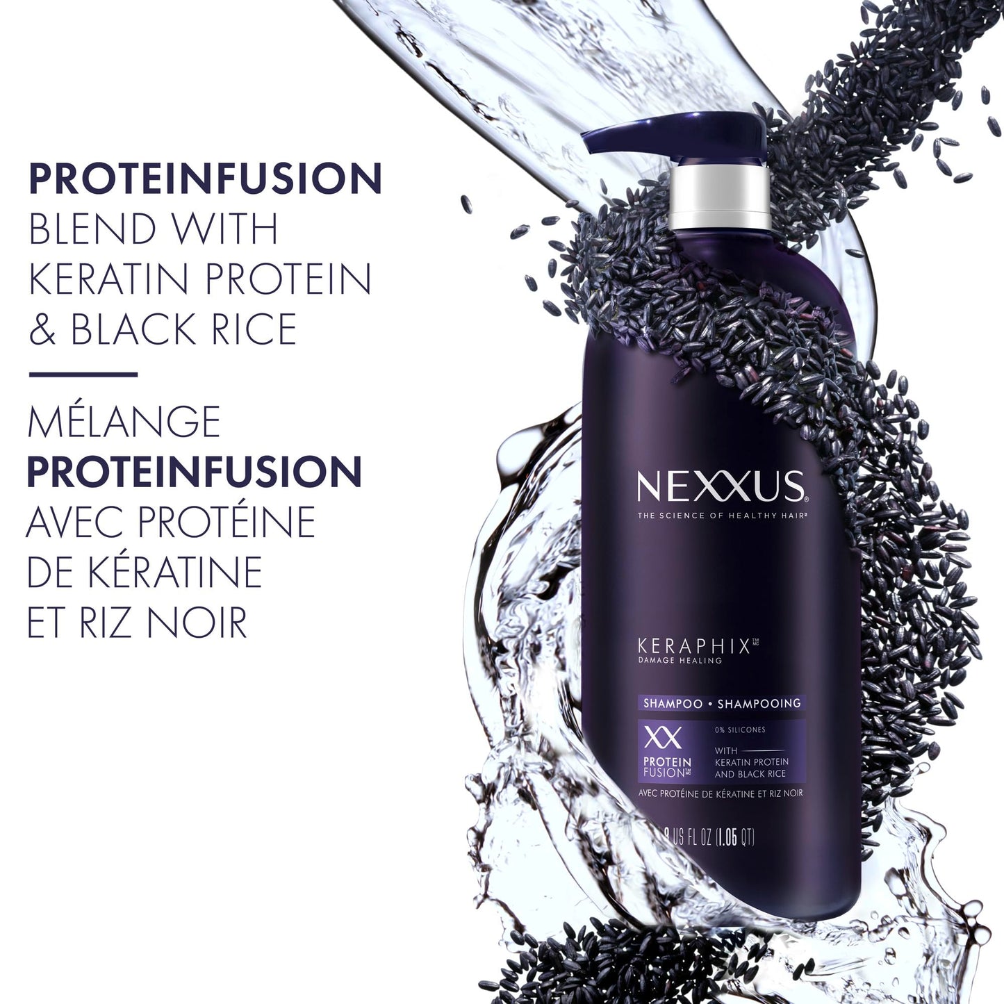 Nexxus Keraphix Damage Healing Shampoo with ProteinFusion Pump, 1L 🍁 All In One Marketplace Canada