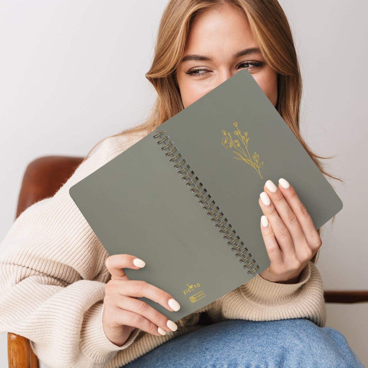 ZICOTO Aesthetic Spiral Notebook Set of 3 For Women - Cute College Ruled 8x6 Journal/Notebook with Large Pockets And Lined Pages - Perfect Supplies to Stay Organized at Work or School 🍁 All In One Marketplace Canada