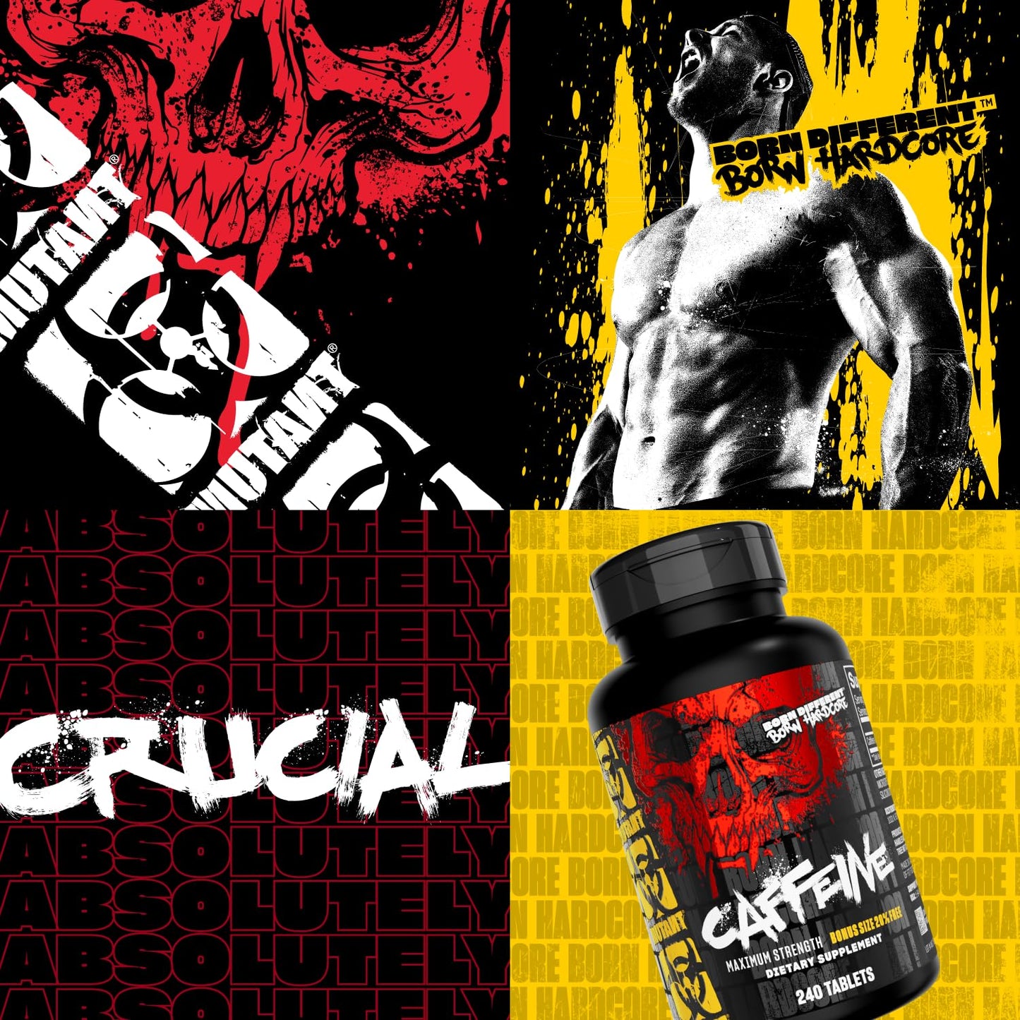 Mutant Caffeine - Maximum strength - 200mg caffeine equivalent - 240 tablets 🍁 All In One Marketplace Canada