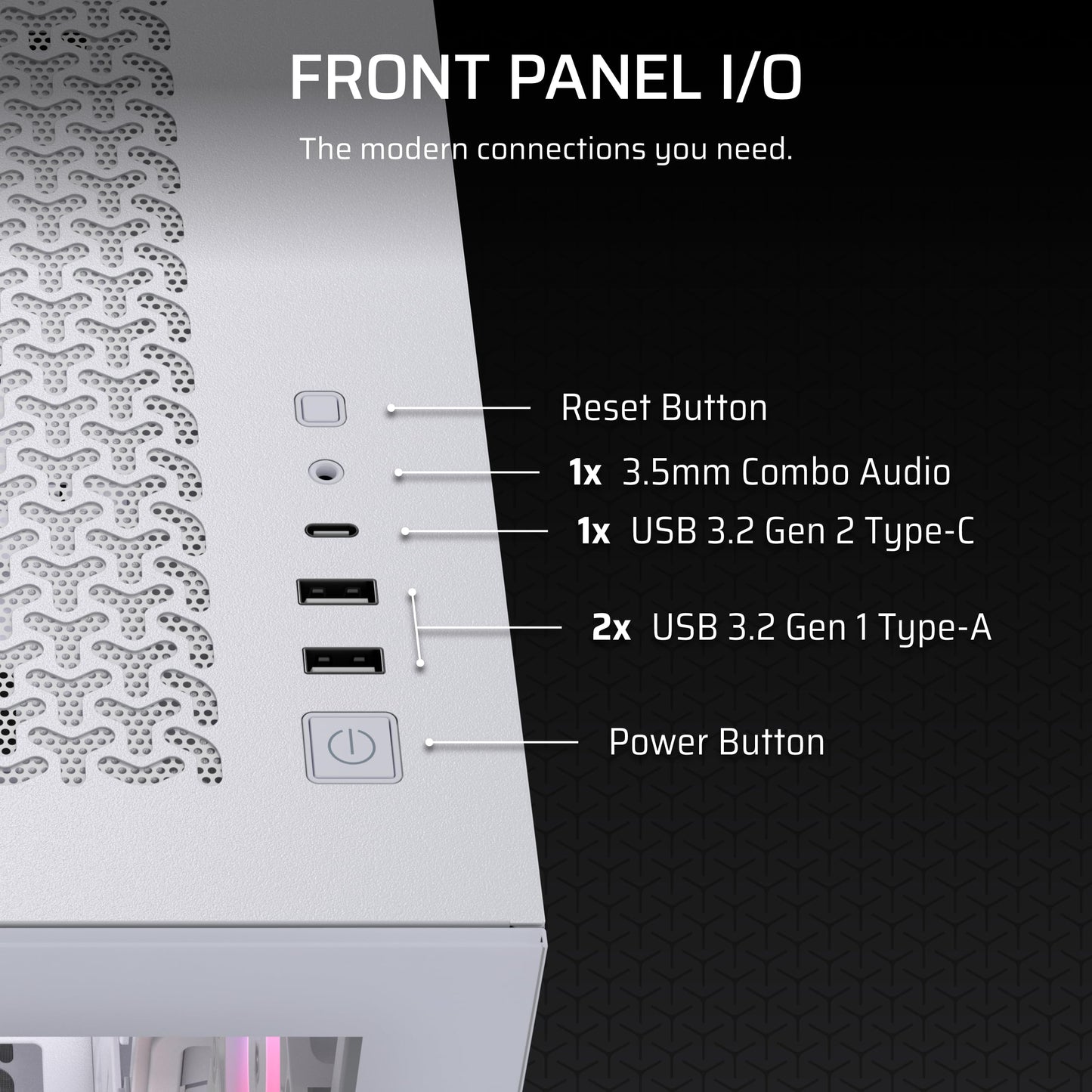 CORSAIR 3500X RS-R ARGB Mid-Tower PC Case – 3X Pre-Installed RS120-R ARGB Fans, GPU Anti-Sag Arm, Fits up to 10x 120mm Fans, Reverse Connection Motherboard Compatible – White 🍁 All In One Marketplace Canada