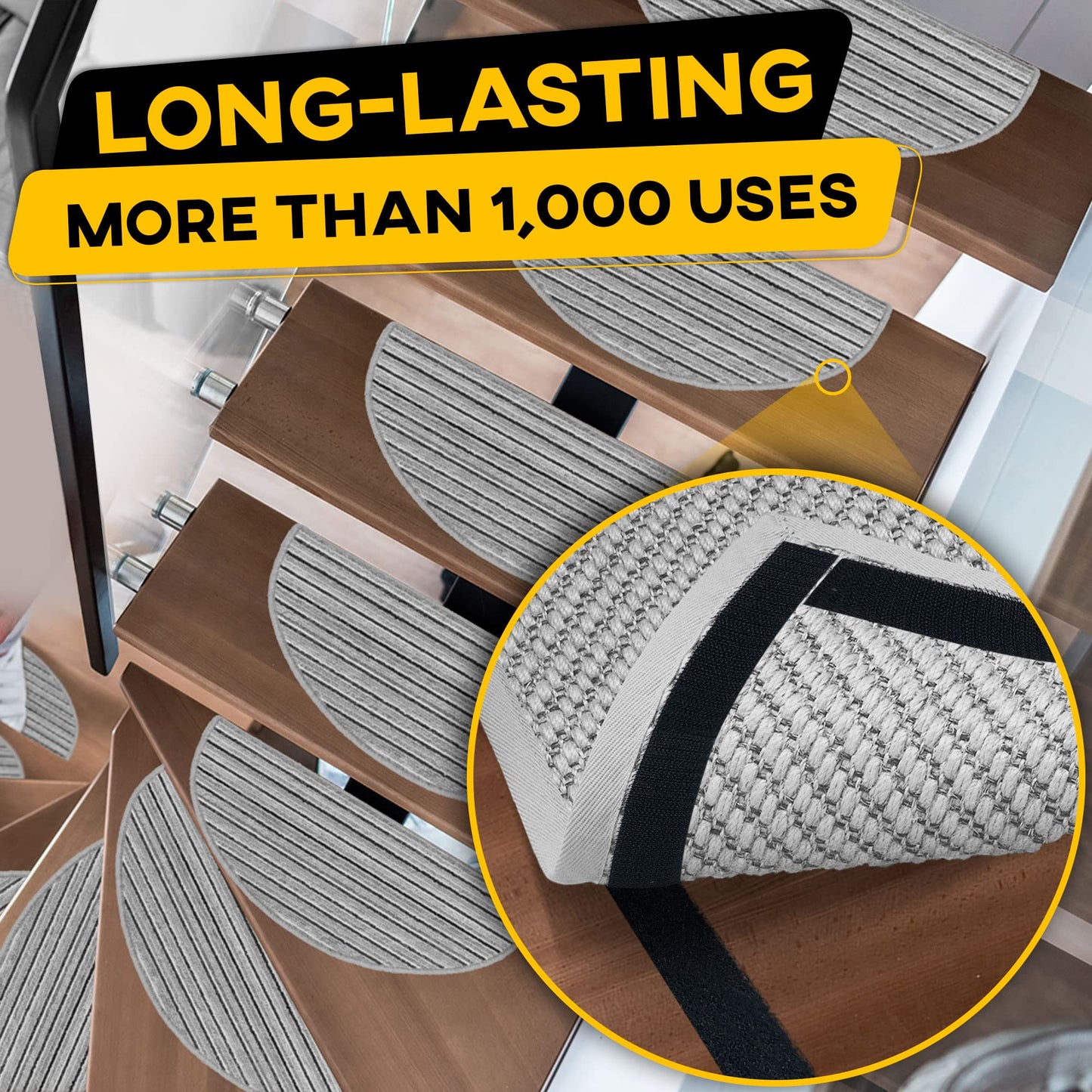 Hook and Loop Tape Roll with Heavy Duty Adhesive Industrial Strength Easy to Cut, Strong Hook and Loop Strips with Sticky Back, Black (Black, 1 Inch x 30 Feet) 🍁 All In One Marketplace Canada