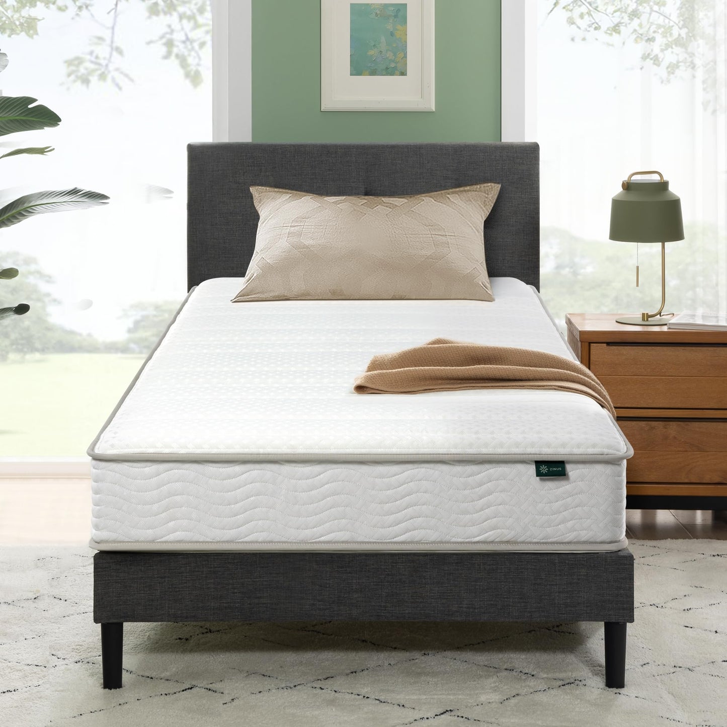 Zinus Full Mattress - 6 Inch Foam and Spring Hybrid Mattress, Affordable Mattress, CertiPUR-US Certified Foam with Pressure Relief, Mattress in a Box, 10-Year Warranty, Full Size 🍁 All In One Marketplace Canada
