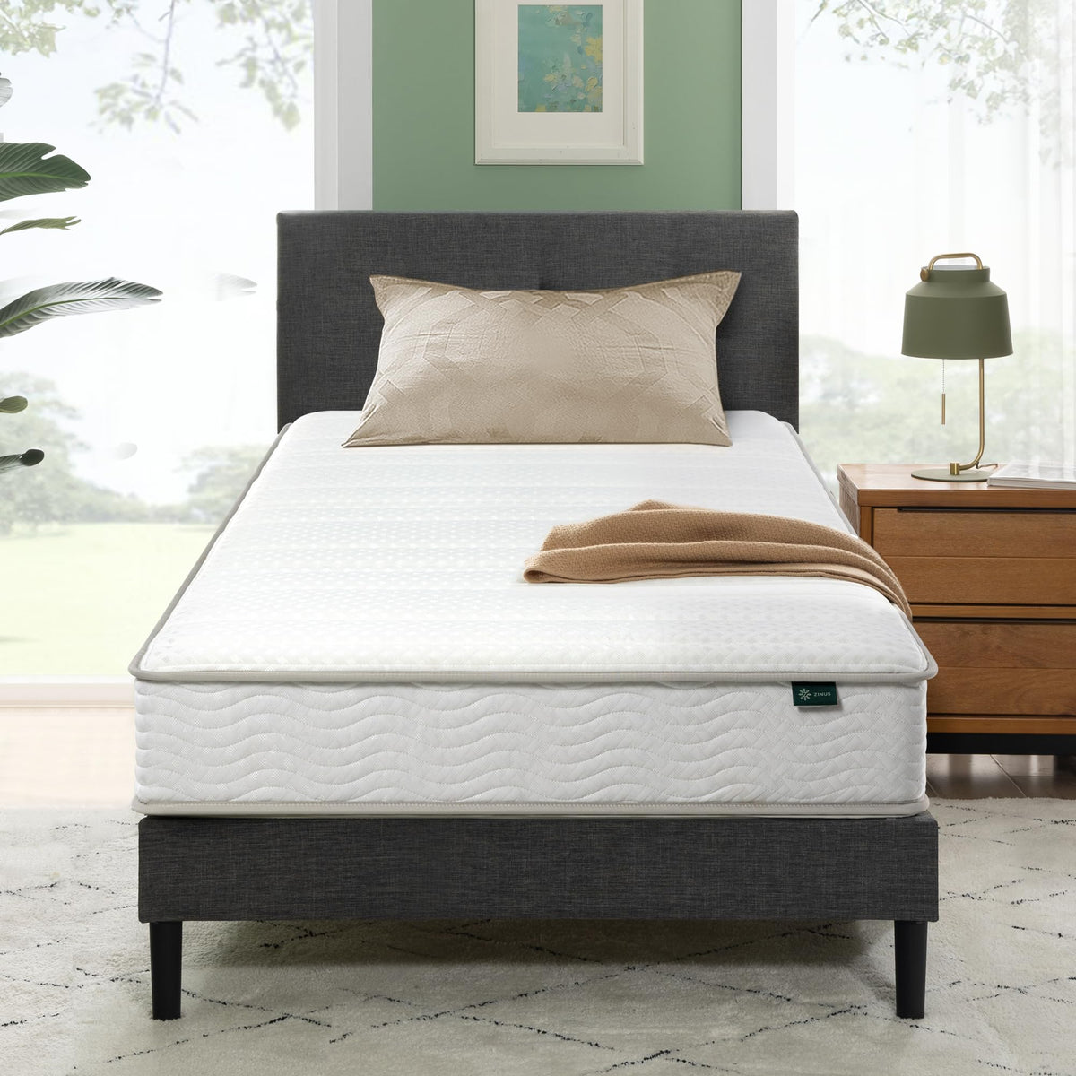 Zinus 6 Inch Foam and Spring Hybrid Mattress [New Version], Twin XL, Fiberglass Free, Medium Firmness, Durable Support, Certified Safe Foams & Fabric, Mattress in A Box 🍁 All In One Marketplace Canada