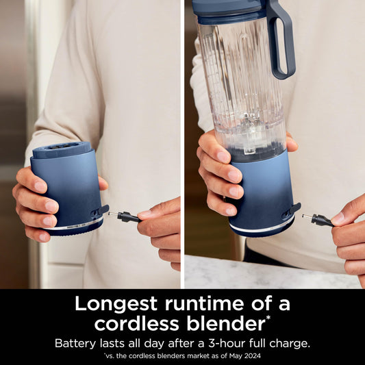 Ninja Blast Max Portable Blender, Twist & Go, 22oz/650mL, Navy, BC251CNV 🍁 All In One Marketplace Canada