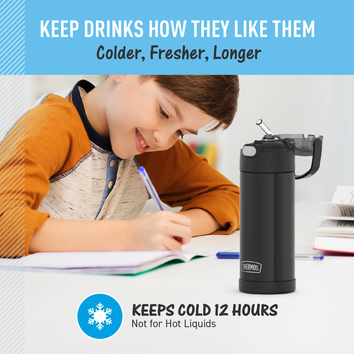 THERMOS FUNTAINER Water Bottle with Straw, 14oz, Black 🍁 All In One Marketplace Canada