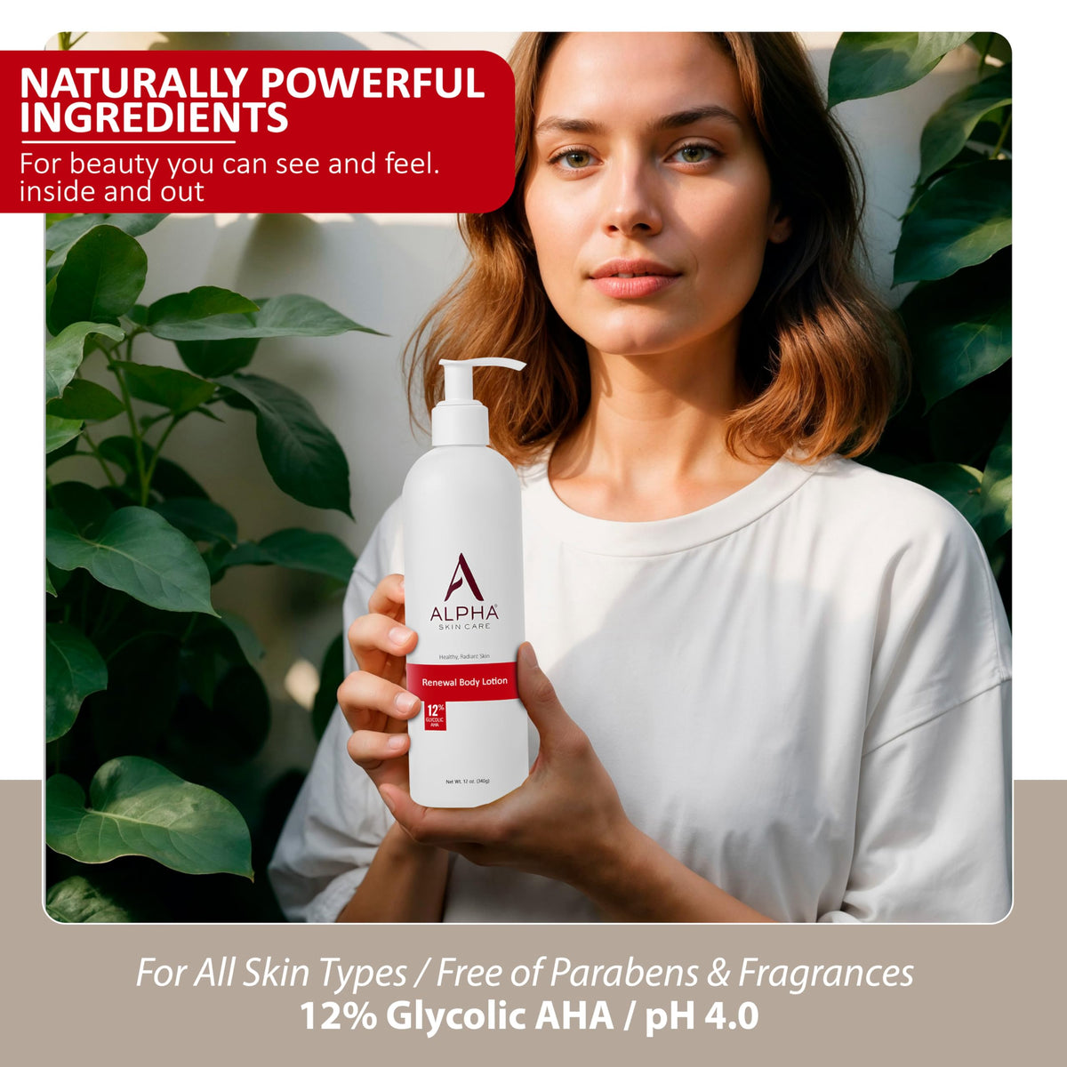 Alpha Skin Care Revitalizing Body Lotion, 12% Glycolic AHA, Daily Moisturizer, Hydrates & Exfoliates, Anti-Aging, 12 Oz 🍁 All In One Marketplace Canada