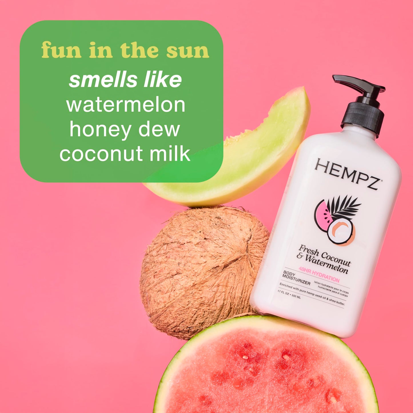 Hempz Body Lotion - Fresh Coconut & Watermelon Daily Moisturizing Cream, Shea Butter Body Moisturizer - Skin Care Products, Hemp Seed Oil - Large 🍁 All In One Marketplace Canada