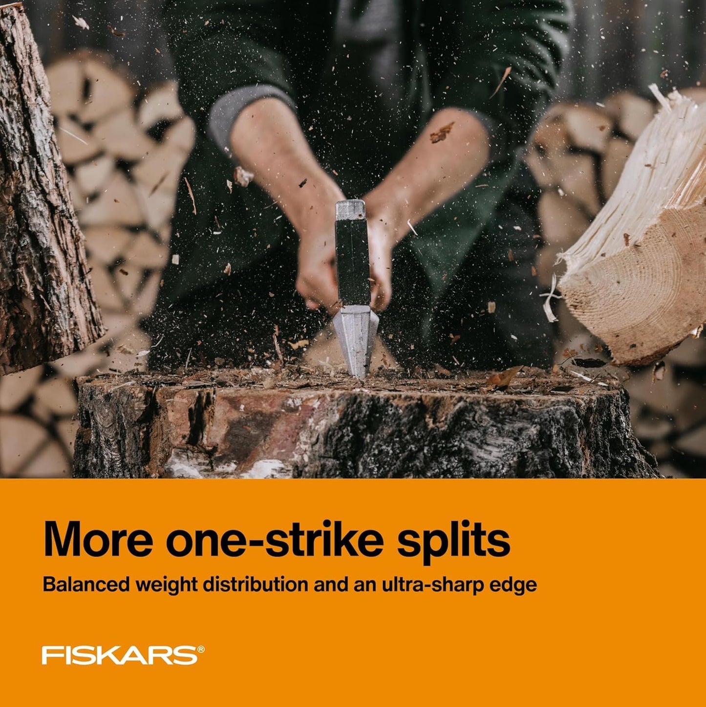 Fiskars X27 Super Splitting Axe, 36" Wood Splitting Axe for Medium to Large Size Logs with Shock-Absorbing Handle, Split Firewood, Forged Steel Blade, Bushcraft Gear and Camping Hatchet 🍁 All In One Marketplace Canada