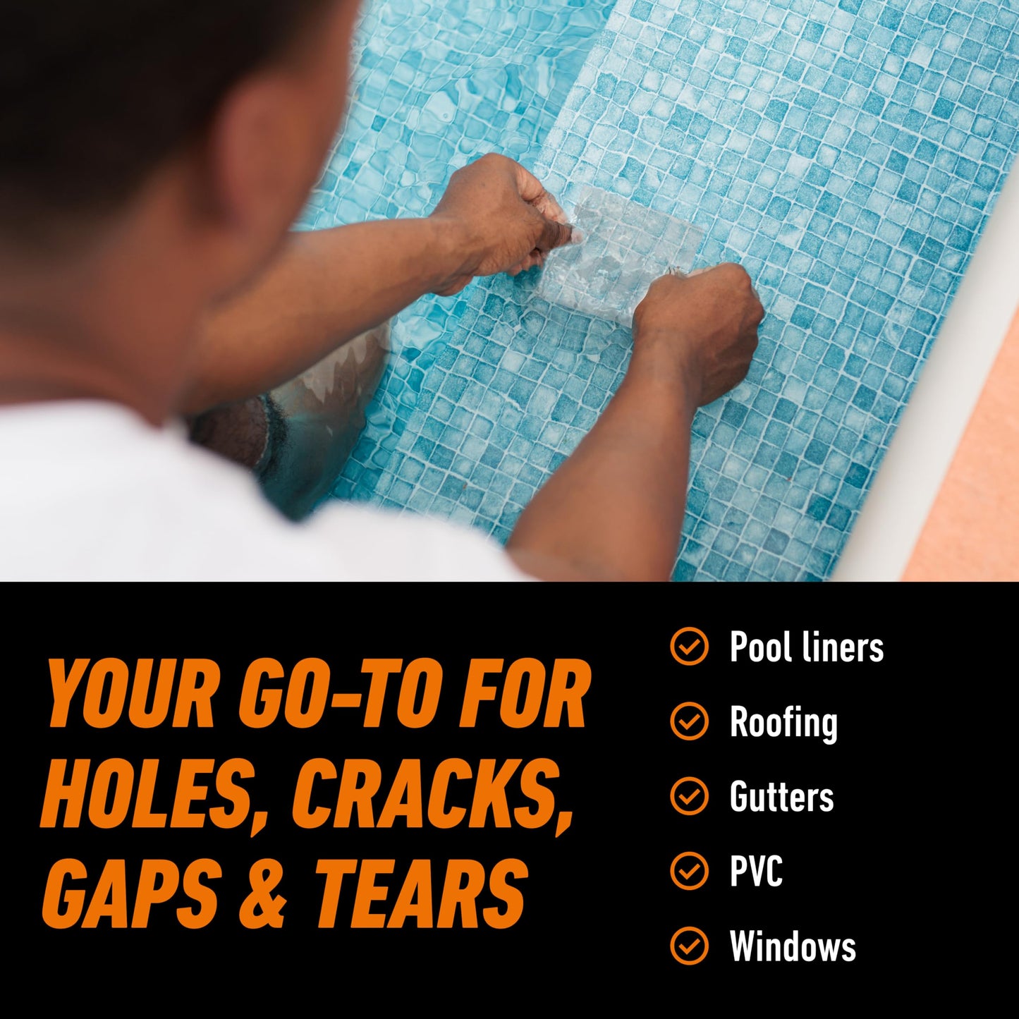 Gorilla Waterproof Patch & Seal Tape, Heavy-Duty, Instantly Seals, Works Underwater, Indoor/Outdoor, Flexible Permanent Bond, 4 in x 8 ft, Clear, 1 Pack 🍁 All In One Marketplace Canada