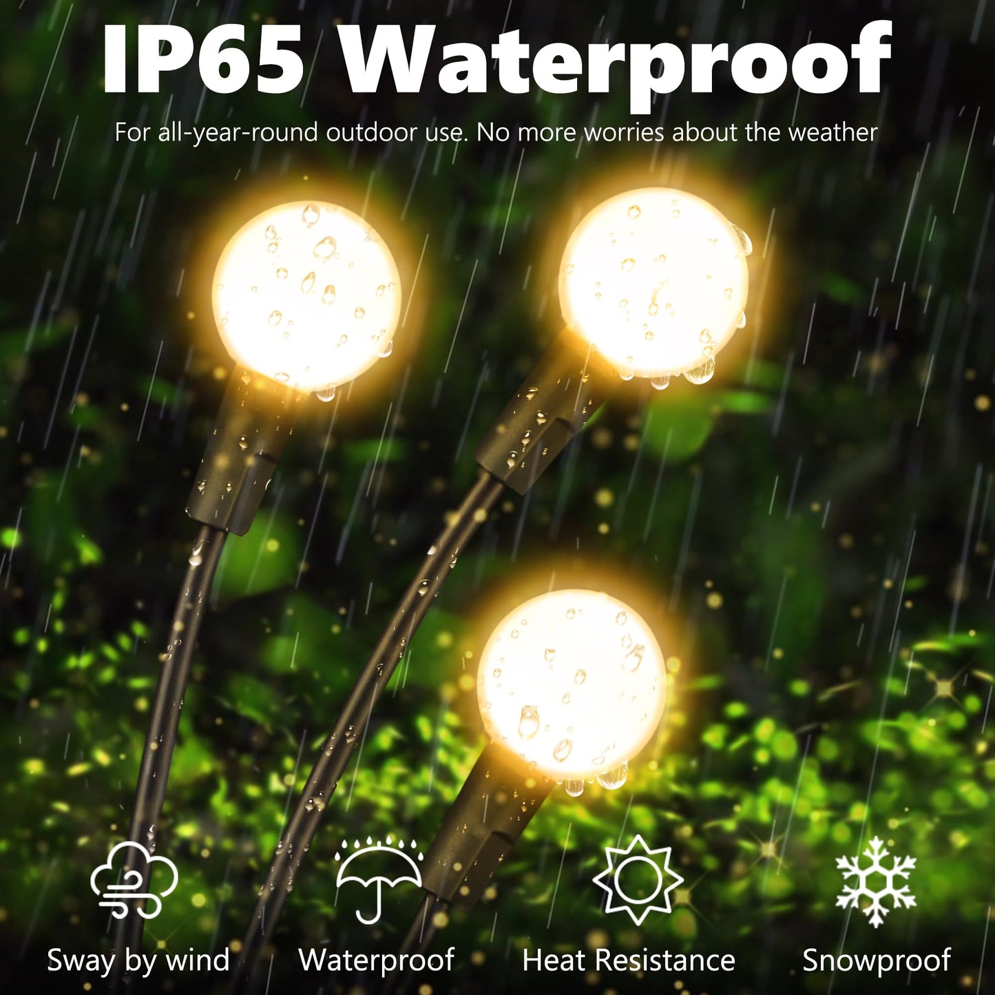 iBaycon 4 Pack Solar Firefly Lights Garden Pathway Outdoor Decor Warm White 🍁 All In One Marketplace Canada