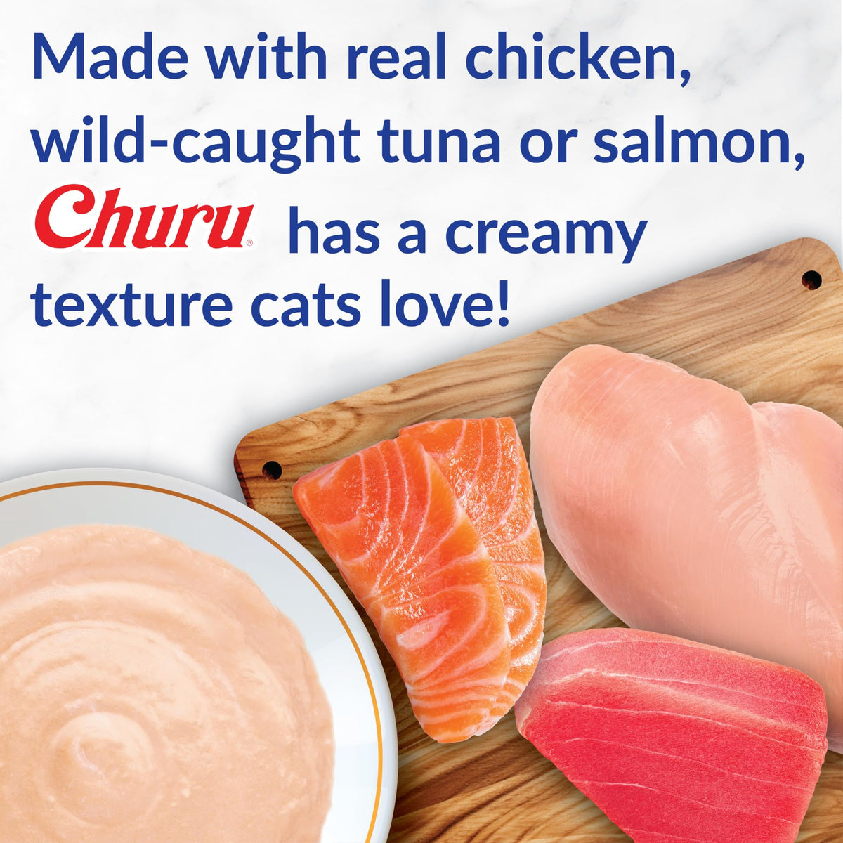 INABA Churu Cat Treats, Lickable, Squeezable Creamy Purée Cat Treat with Green Tea Extract & Taurine, 14 Grams Each Tube, 50 Tubes, Chicken Variety 🍁 All In One Marketplace Canada