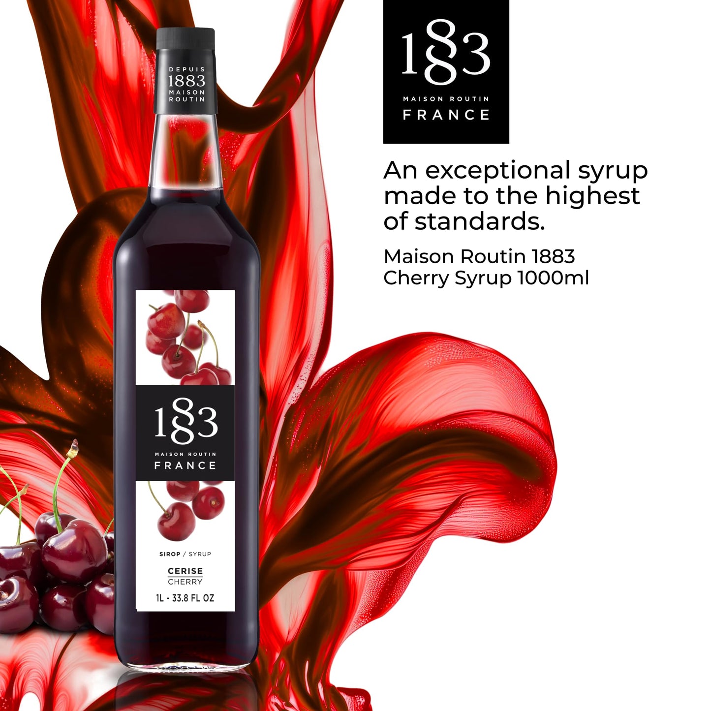 Maison Routin 1883 Cherry Syrup, Pet Bottle 1000 Milliliter 🍁 All In One Marketplace Canada