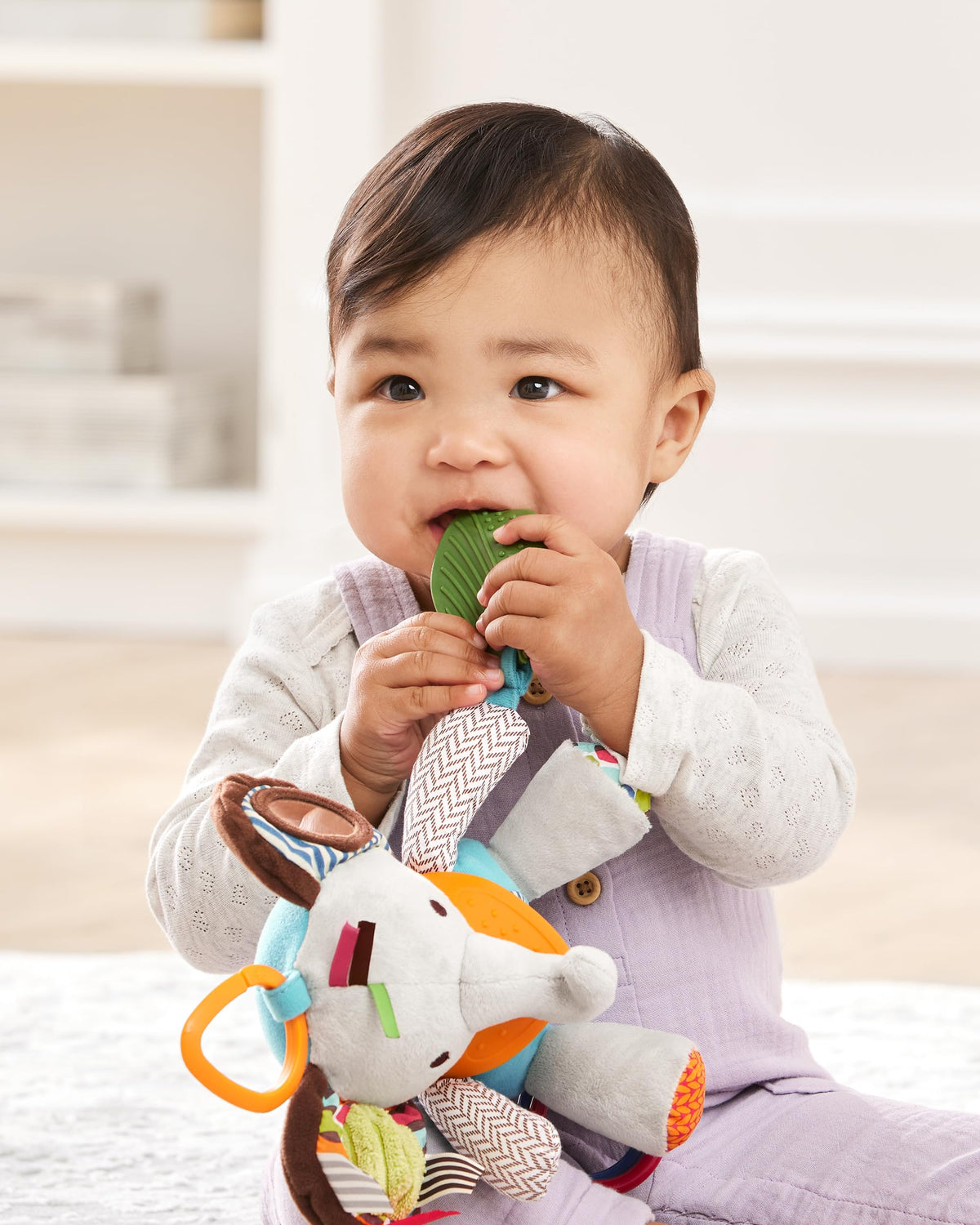 Skip Hop Bandana Buddies Baby Activity and Teething Toy with Multi-Sensory Rattle and Textures, Elephant 🍁 All In One Marketplace Canada