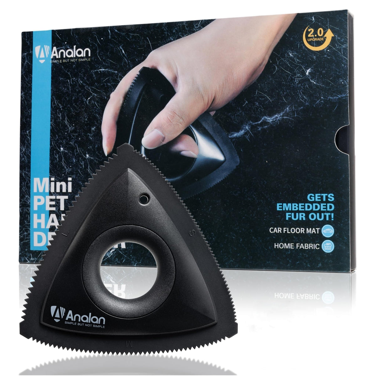 Analan Mini Pet Hair Remover for Car Detailing Dog Hair Tool Brush(Black) 🍁 All In One Marketplace Canada