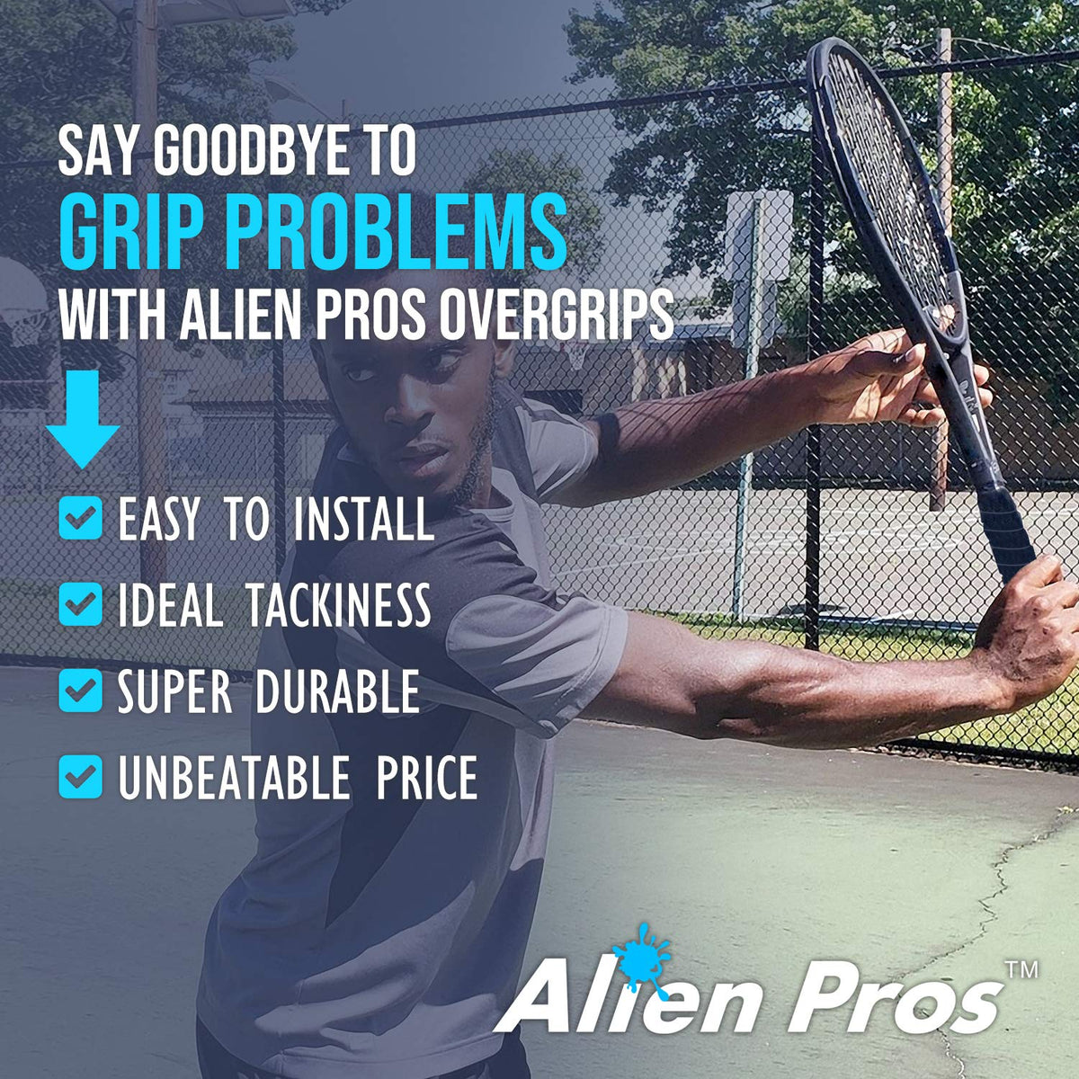 Alien Pros Tennis Racket Grip Tape (6 Grips) – Precut and Dry Feel Tennis Grip – Tennis Overgrip Grip Tape Tennis Racket – Wrap Your Racquet for High Performance (6 Grips, Black) 🍁 All In One Marketplace Canada