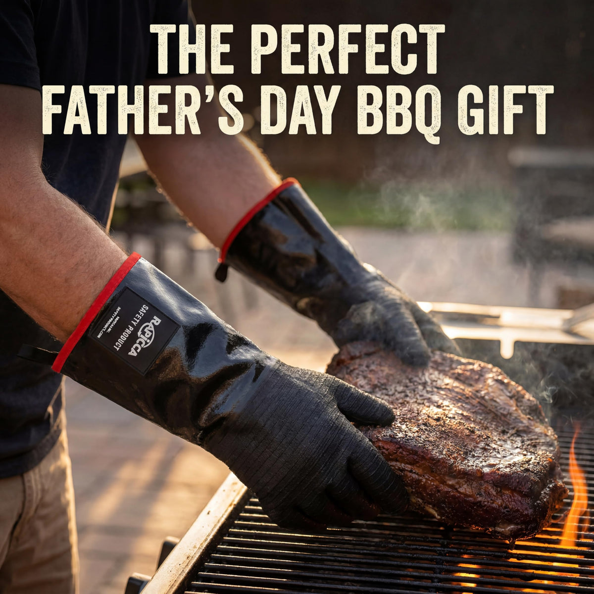 RAPICCA BBQ Grill Gloves, 932°F Heat Resistant Neoprene, 14 in XL 🍁 All In One Marketplace Canada