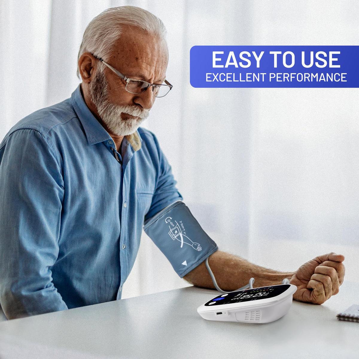 REDIVN Blood Pressure Monitor Automatic Upper Arm Machine & Accurate Adjustable Digital BP Cuff with Large LCD Backlit Display - 2x99 Memory for Home Use with Large Adjustable Cuff 🍁 All In One Marketplace Canada
