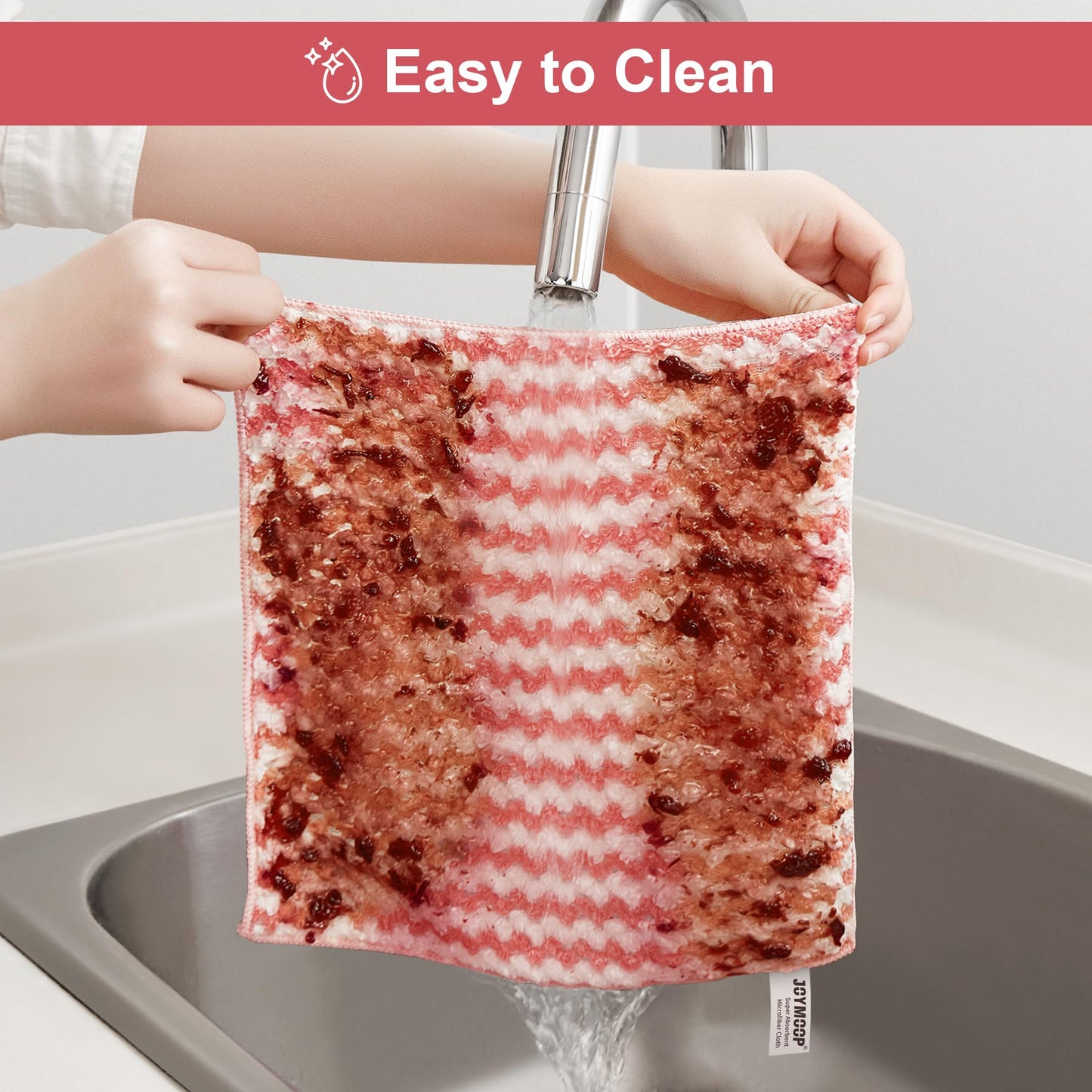 JOYMOOP Microfiber Cleaning Cloths, Dish Cloths for Washing Dishes, 18 Pack Kitchen Towels, Reusable and Washable Dish Towels for Dish Drying Washing, Absorbent Streak Free Lint Free Rags - 10" x 10" 🍁 All In One Marketplace Canada