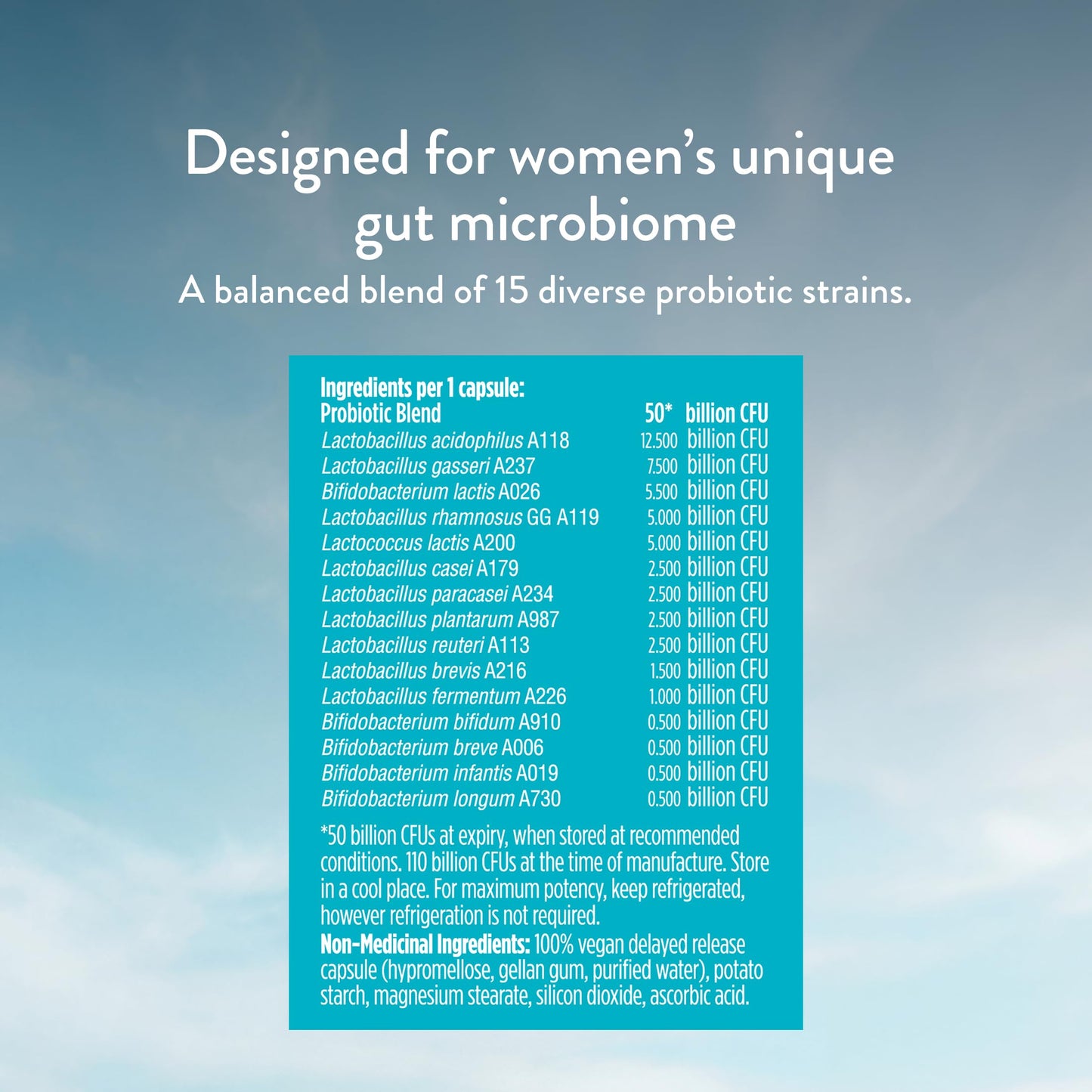 Genuine Health Advanced Gut Health Probiotic Women's Daily 50 Billion CFU - Healthy Digestion & Gut Flora Support - Women’s Probiotic - Vegan, Gluten-Free & Non-GMO - 30 Capsules (30 Servings) 🍁 All In One Marketplace Canada