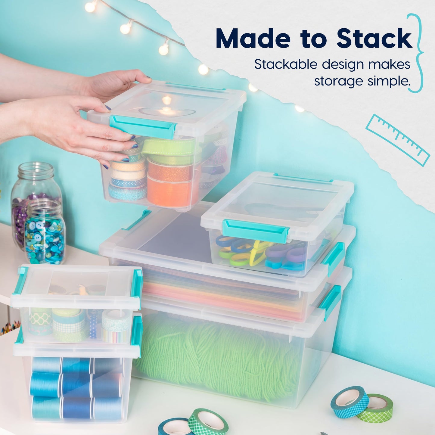 IRIS USA Storage Bins with Lids |Made in USA| 2 Qt - (6-Pack) - Clear 🍁 All In One Marketplace Canada