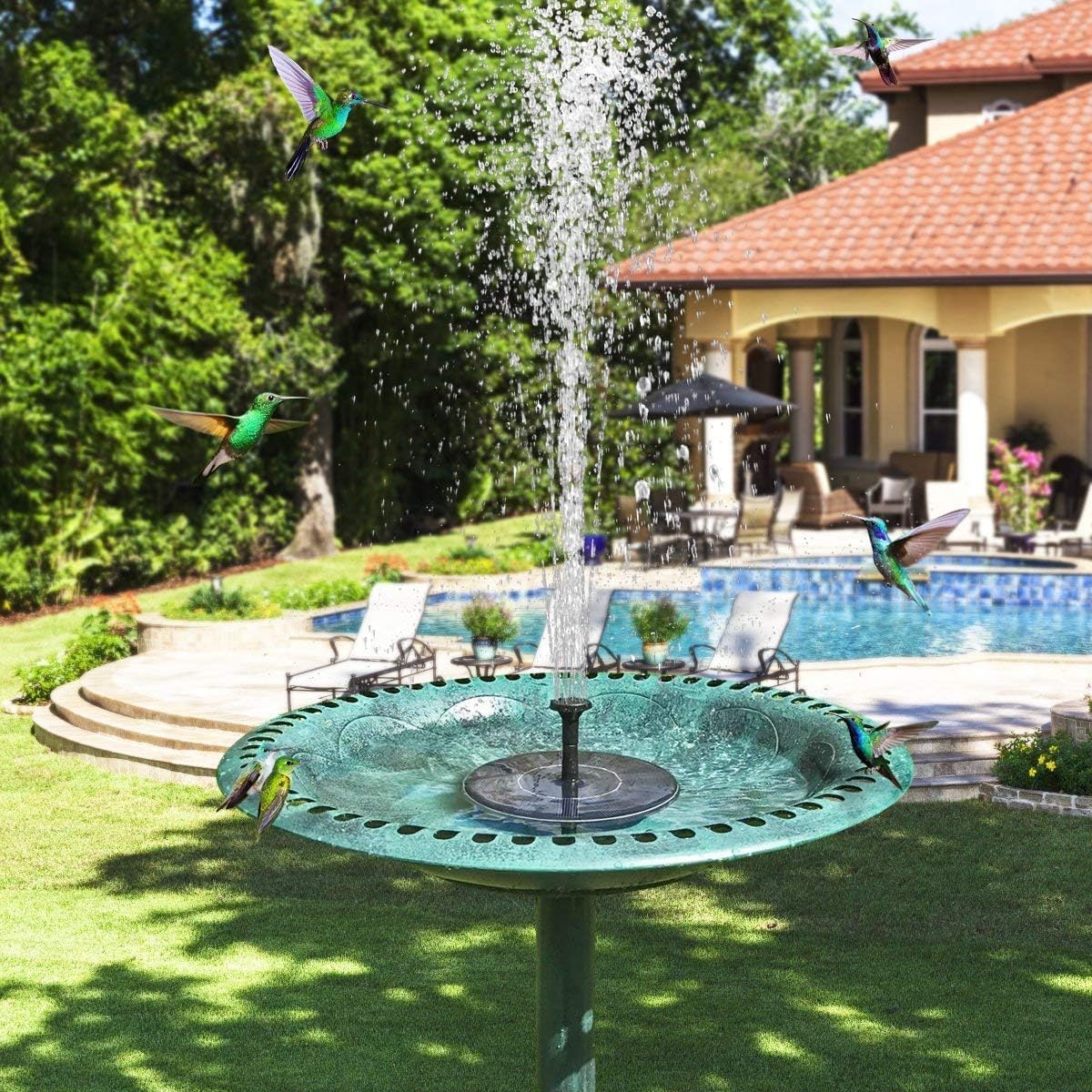 Solar Fountain Water Pump for Bird Bath, New Upgraded Mini Solar Powered Fountain Pump 1.5W Free Standing Solar Panel Kit Water Fountain for Garden, Pond, Pool, and Outdoor 🍁 All In One Marketplace Canada