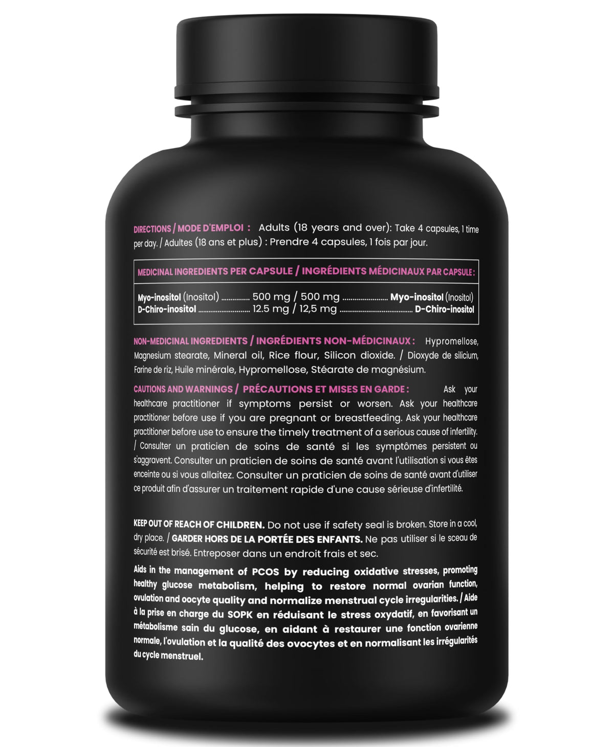 Inositol Supplement for Women | 180 Count | Myo & D-Chiro Inositol 2000 mg + 50 mg, Ideal 40:1 Ratio | Hormone Balance Support | PCOS & PMOS Supplement for Women | Menstrual Cycle & Ovarian Health Support 🍁 All In One Marketplace Canada