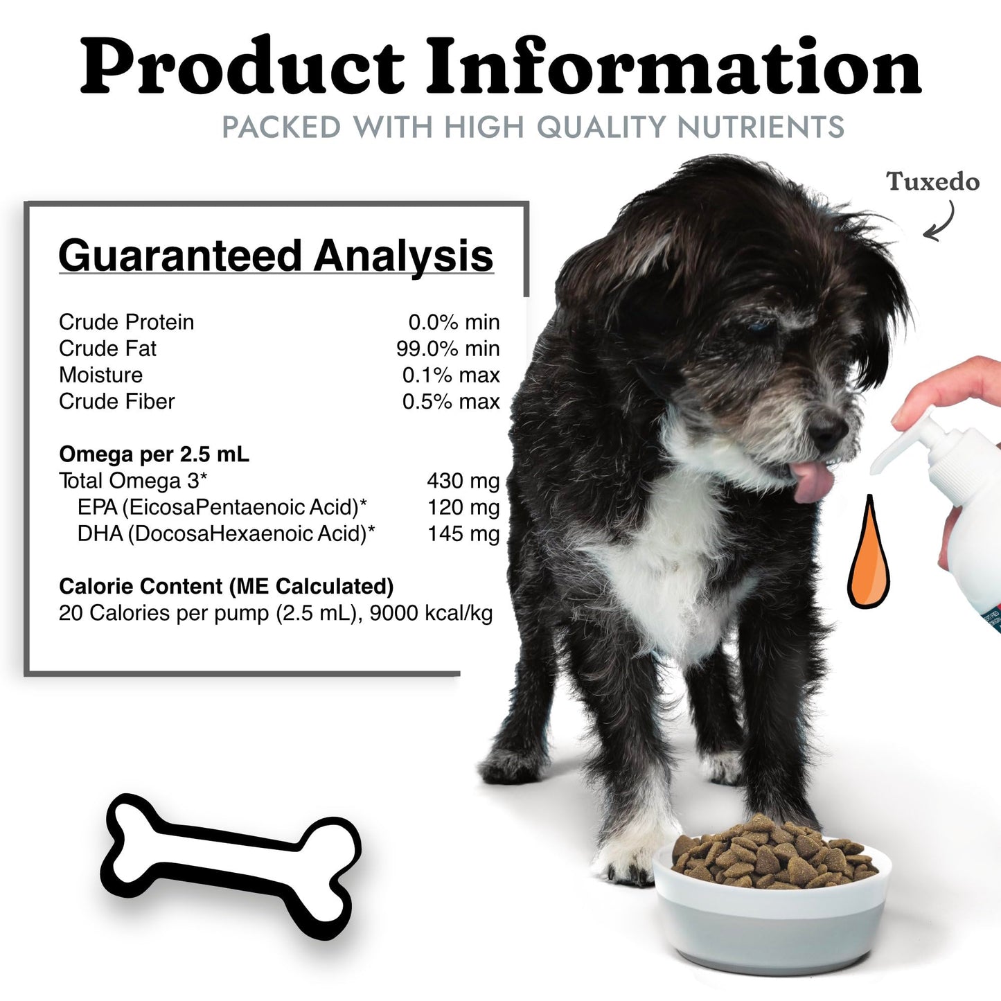 Salmon Oil for Dogs 237 mL - Healthy Skin & Coat, Fish Oil, Omega 3 EPA DHA, Liquid Food Supplement for Pets, All Natural, Supports Joint & Bone Health, Natural Allergy & Inflammation Defense 🍁 All In One Marketplace Canada