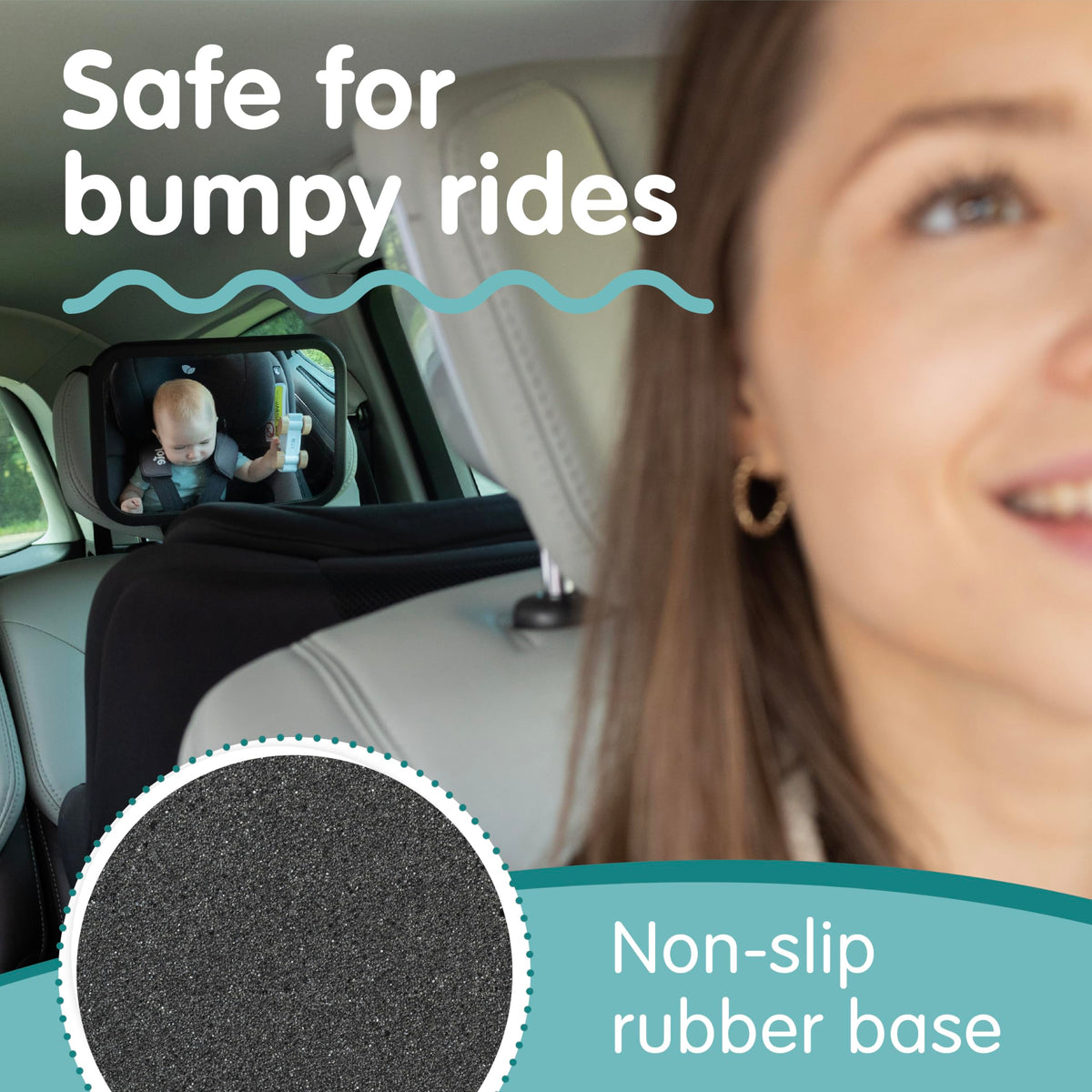 Onco Baby Car Mirror for Back Seat - Double Award-Winning, 100% Shatterproof Mirror, 360° Baby Must Haves, New Born Essentials, Car Mirror Rear Facing, Universal & Shake-Proof 🍁 All In One Marketplace Canada