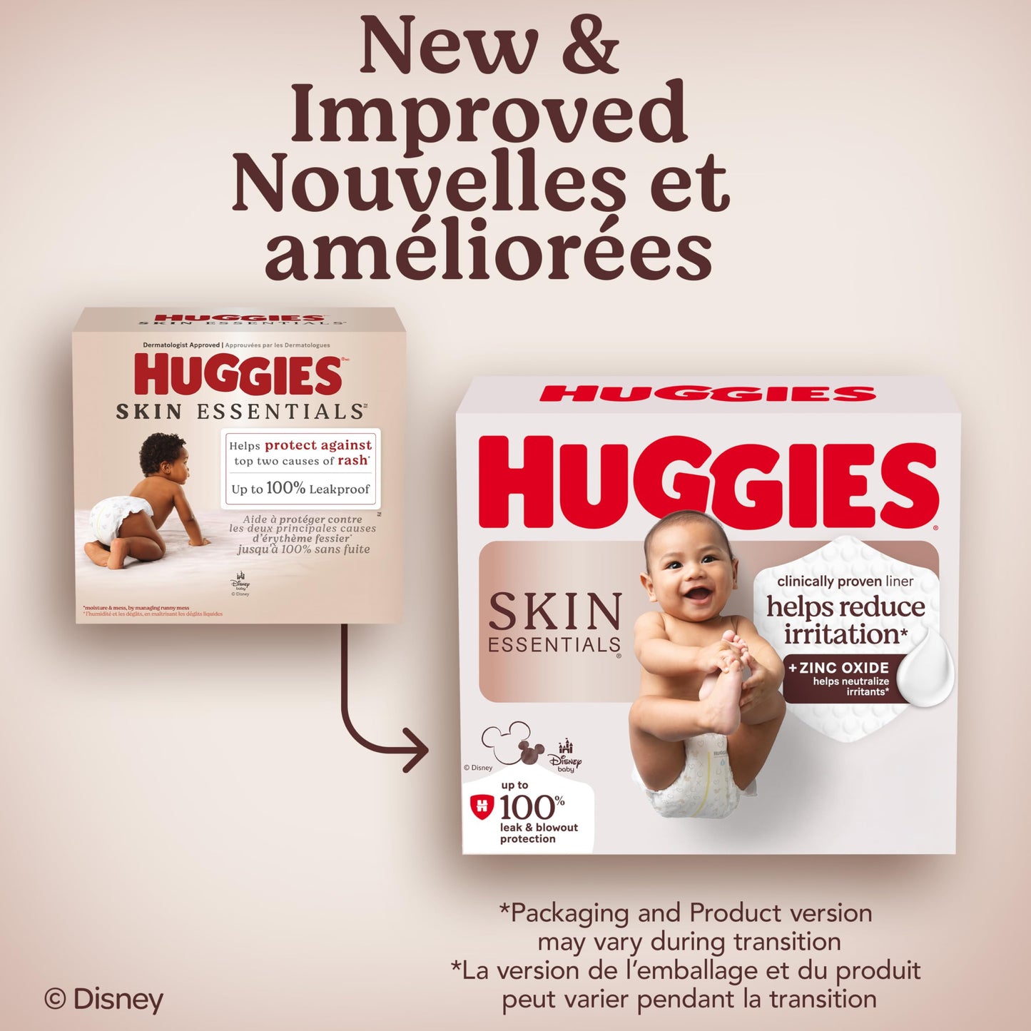 Huggies Size 2 Diapers, Skin Essentials Baby Diapers, Size 2 (12-18 lbs), 192 Count (3 Packs of 64), Packaging May Vary 🍁 All In One Marketplace Canada