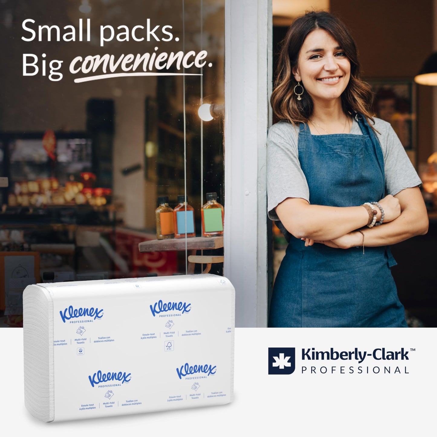 Kleenex Professional Universal Multifold Paper Towels, Bulk (02046), Absorbency Pockets, 9.2" x 9.4" Towel, White (150 Sheets/Pack, 8 Packs/Case, 1,200 Sheet Total) 🍁 All In One Marketplace Canada
