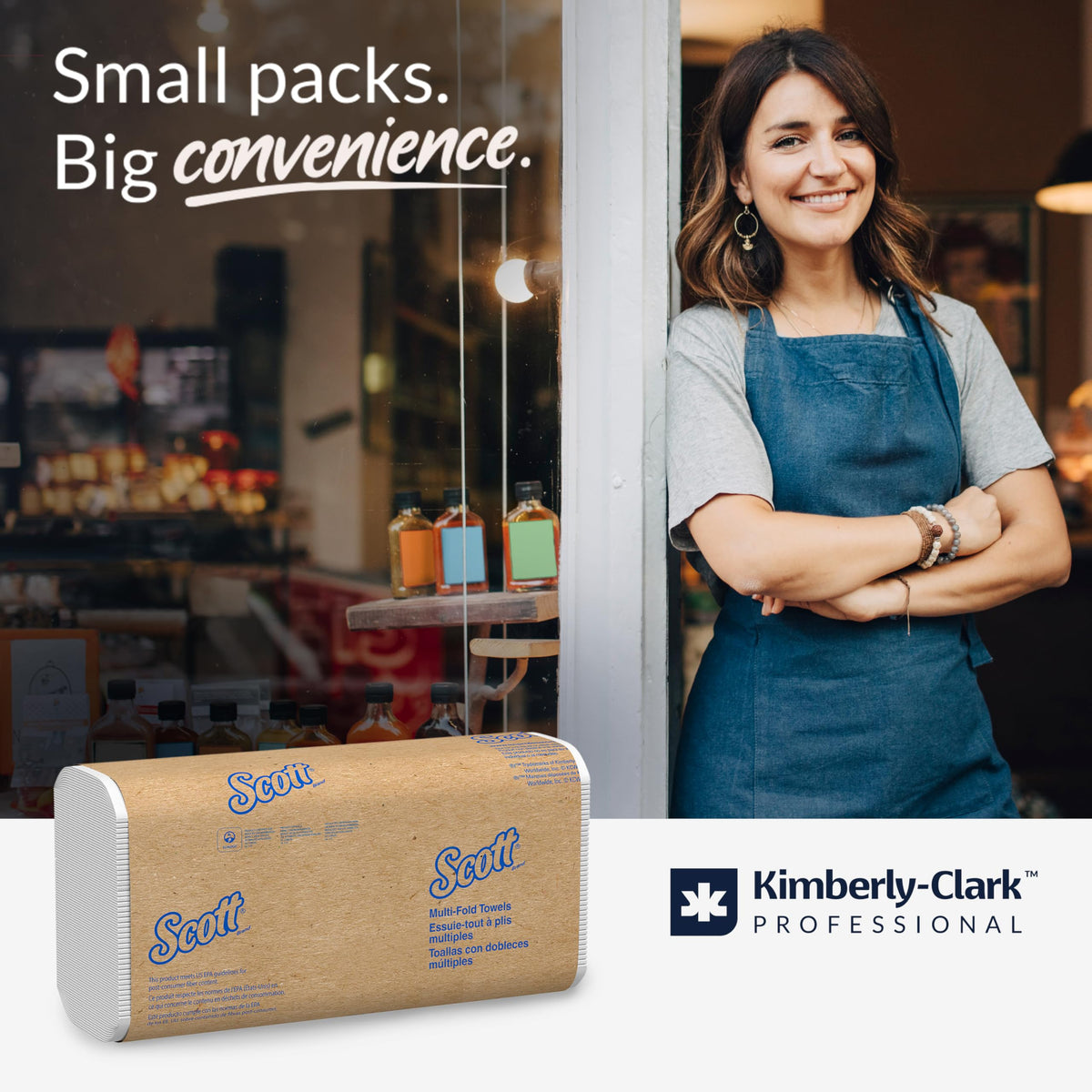 Scott Professional Universal Multifold Paper Towels, Bulk (03650), Absorbency Pockets, 9.2"x9.4", Compressed, Compact (250 Sheets/Pack, 12 Packs/Case, 3,000 Sheet Total) 🍁 All In One Marketplace Canada