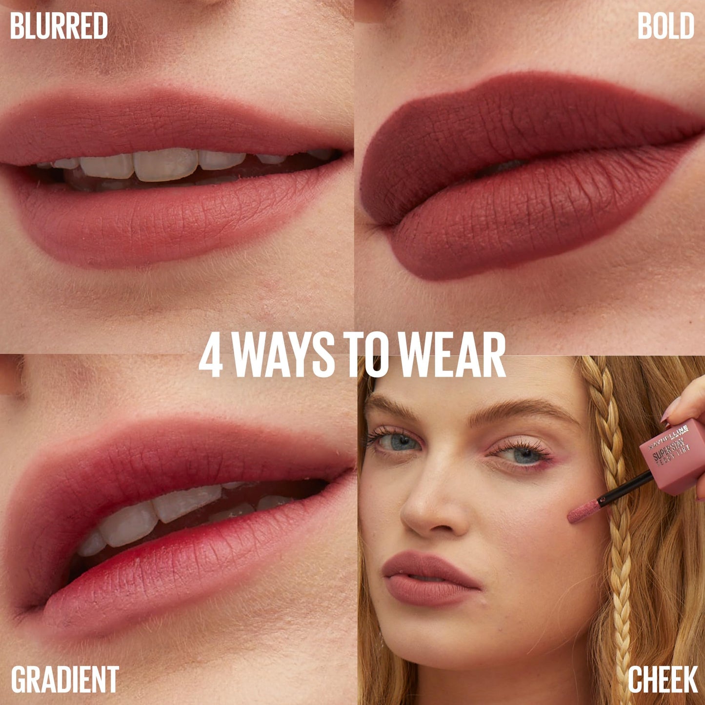 Maybelline Teddy Tint, Lip Stain, Soft Lip Tint, Light Feel, 12Hr Wear, Sheer or Blurred Finish, Skinny Dip 🍁 All In One Marketplace Canada