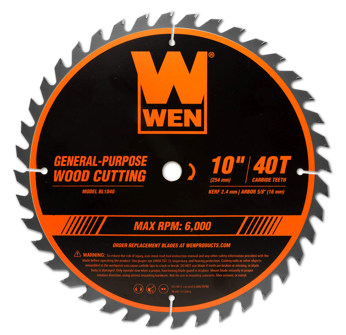 Wen BL1040 10-Inch 40-Tooth Carbide-Tipped Professional Woodworking Saw Blade for Miter Saws and Table Saws 🍁 All In One Marketplace Canada
