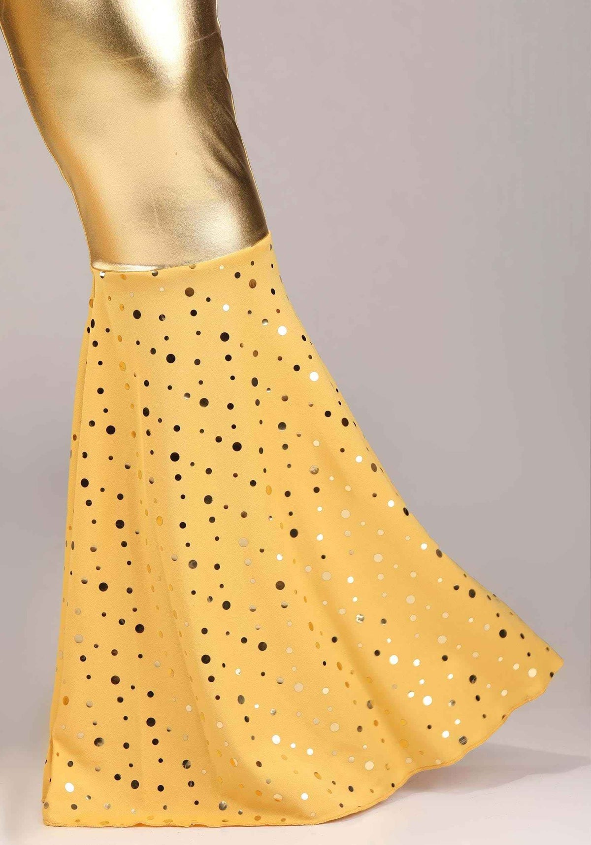 Dreamgirl Womens 70s Disco Costume, Adult Retro Gold Jumpsuit, Disco Fox Halloween Costume Large
