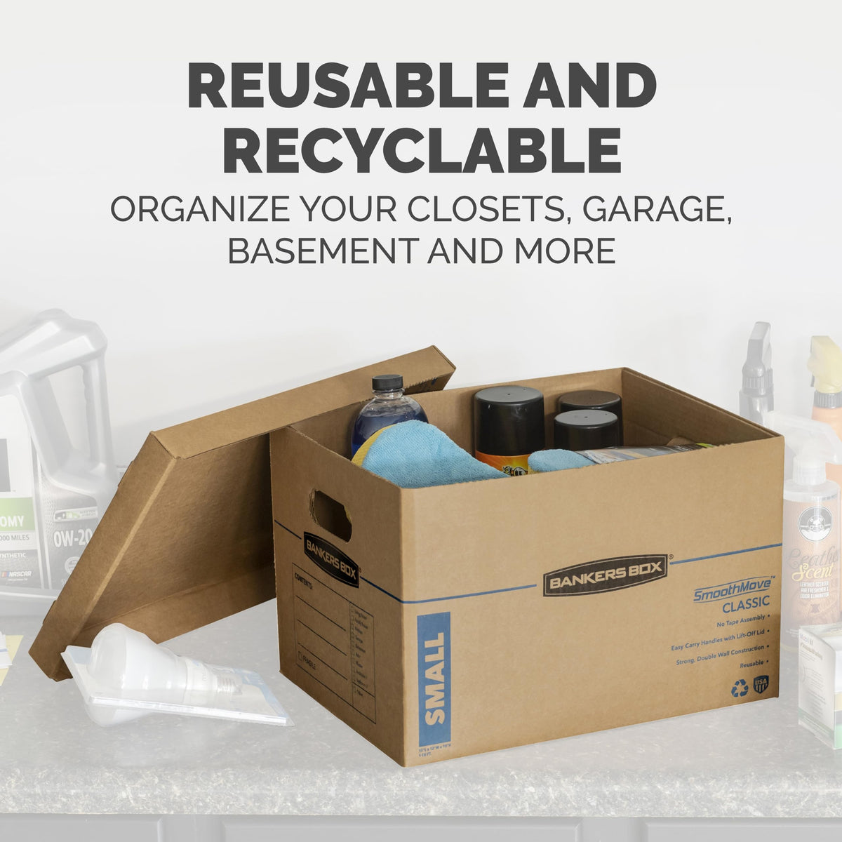 Bankers Box SmoothMove Classic Moving Kit Boxes, Tape-Free Assembly, Easy Carry Handles, 8 Small 4 Medium, 12 Pack(7716403) 🍁 All In One Marketplace Canada