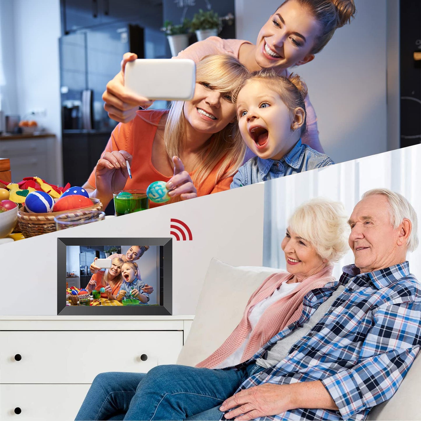 FRAMEO Digital Photo Frame 10.1 Inch, IPS Touch Screen Smart WiFi Digital Picture Frame with 32GB Storage, Wall Mountable, Auto-Rotate, Share Photos and Videos via App from Anywhere 🍁 All In One Marketplace Canada