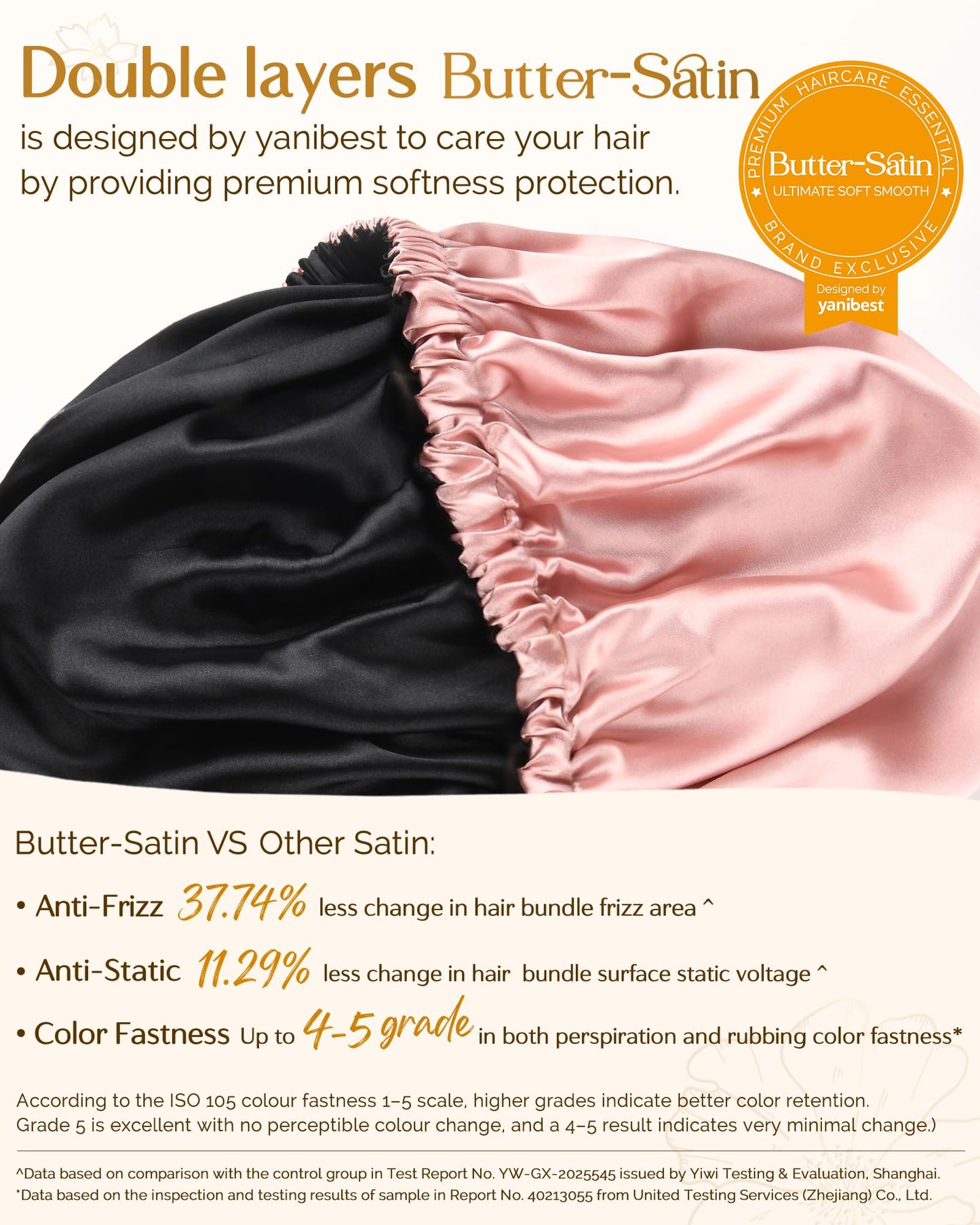YANIBEST Silk Bonnet Satin Bonnet for Sleeping Women and Men, Adjustable Double Layer Hair Bonnet for Curly Hair Pink 🍁 All In One Marketplace Canada