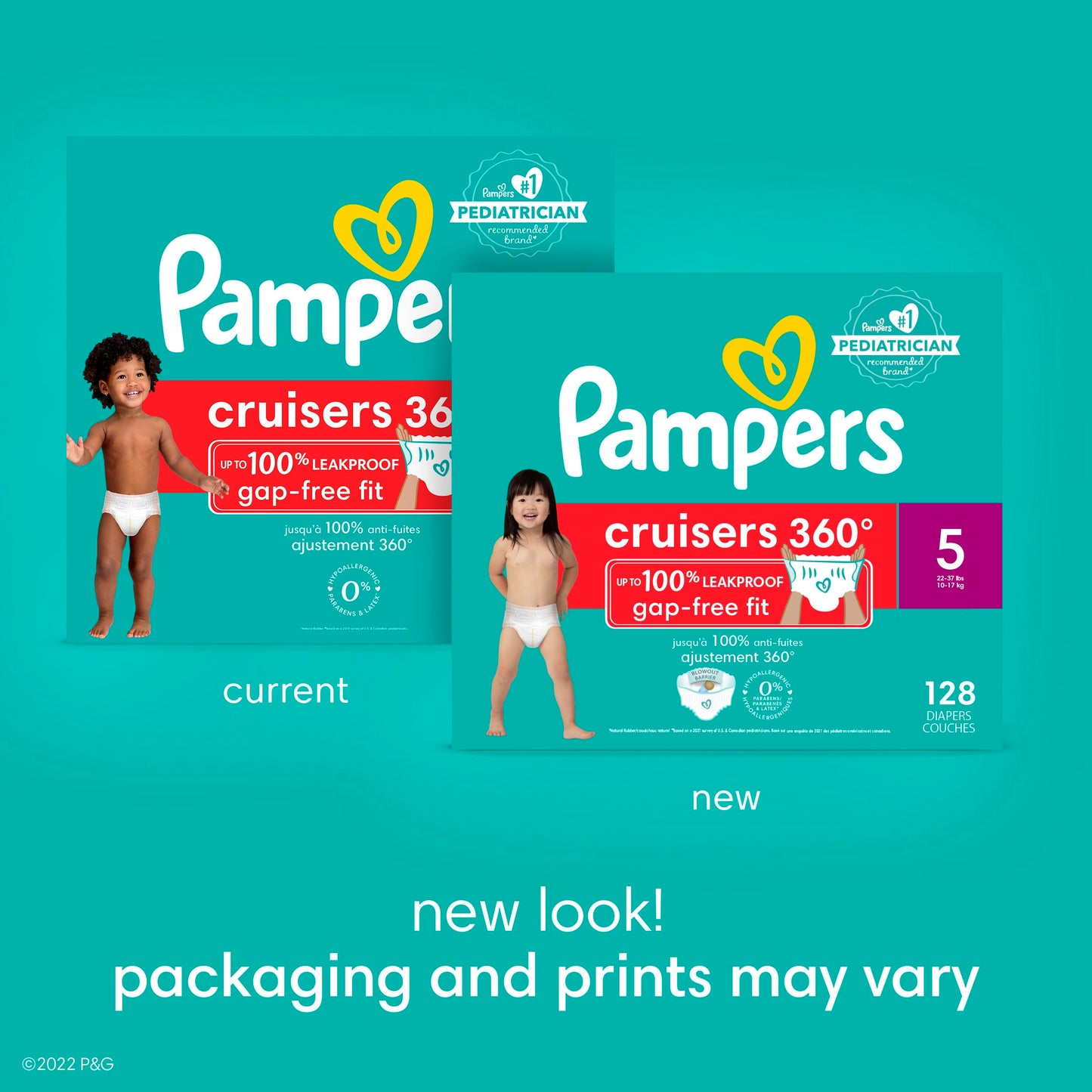Pampers Diapers - Cruisers 360 degrees - Size 6, 76 Count, up to 100% Leakproof Fit, Designed for Active Babies, Pull On Diaper, EZ Off Tabs Designed for Easy Changes 🍁 All In One Marketplace Canada