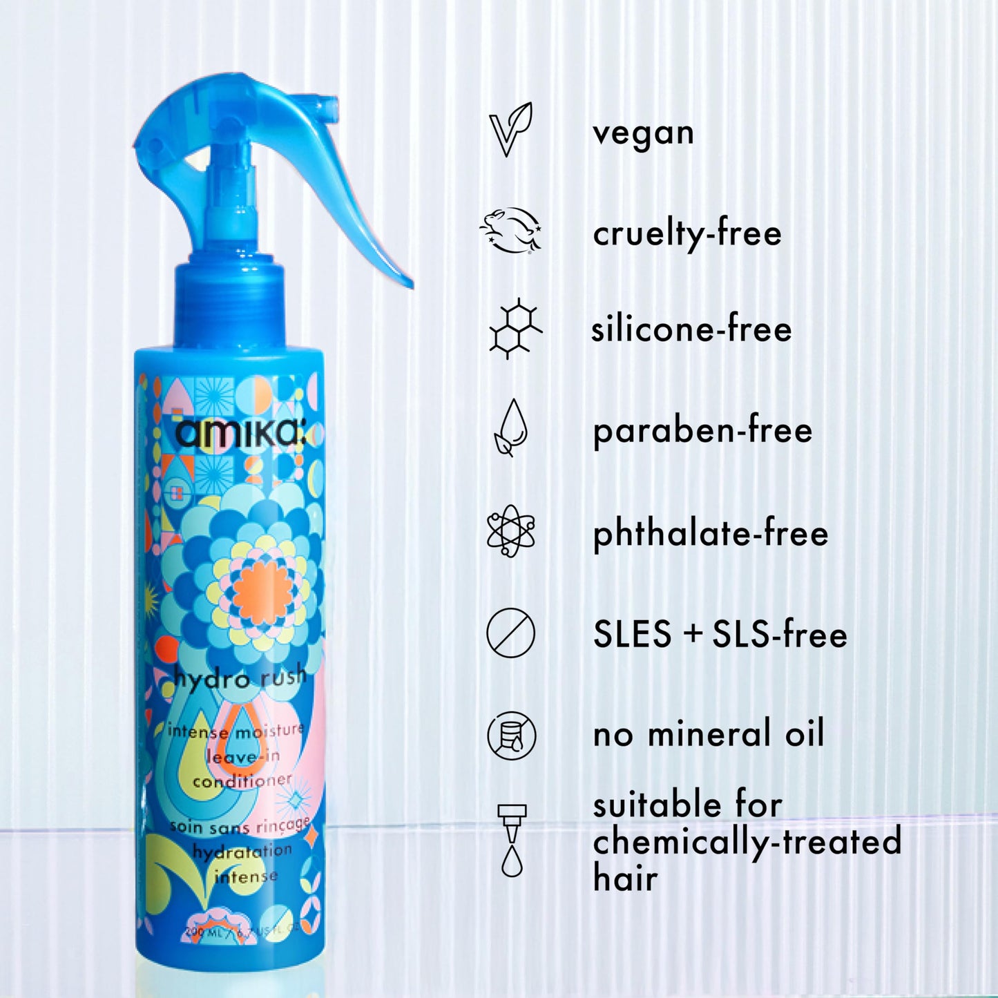 amika hydro rush intense moisture leave-in conditioner with hyaluronic acid, 60ml 🍁 All In One Marketplace Canada