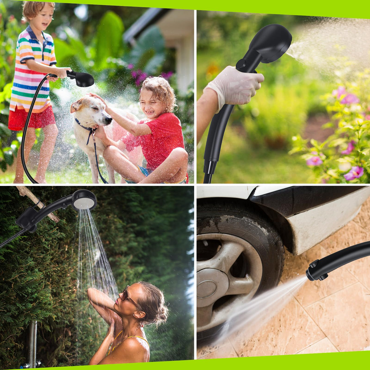 Portable Shower for Camping, [Long-Lasting] Spopal 6000mAh Rechargeable Camping Shower with Intelligent LED Display, 4 Spray Modes, IPX7 Waterproof Outdoor Shower Kit for Hiking, Travel, Car, Pet 🍁 All In One Marketplace Canada