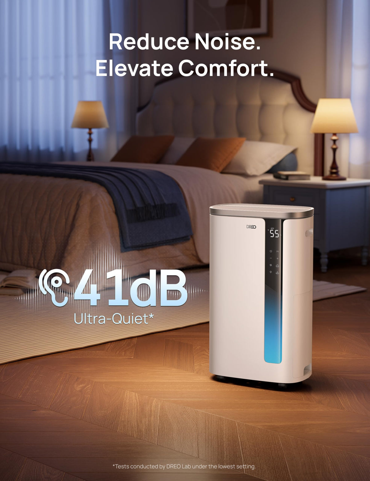 DREO 73 Pint Smart Dehumidifiers for Basements, Energy Star 6.0 Dehumidifier, Quiet 41dB, Auto Humidity Control, 3 Fan Speeds, 24H Timer, with Drain Hose, for Home up to 2000 Sq Ft, Bathroom & Bedroom 🍁 All In One Marketplace Canada