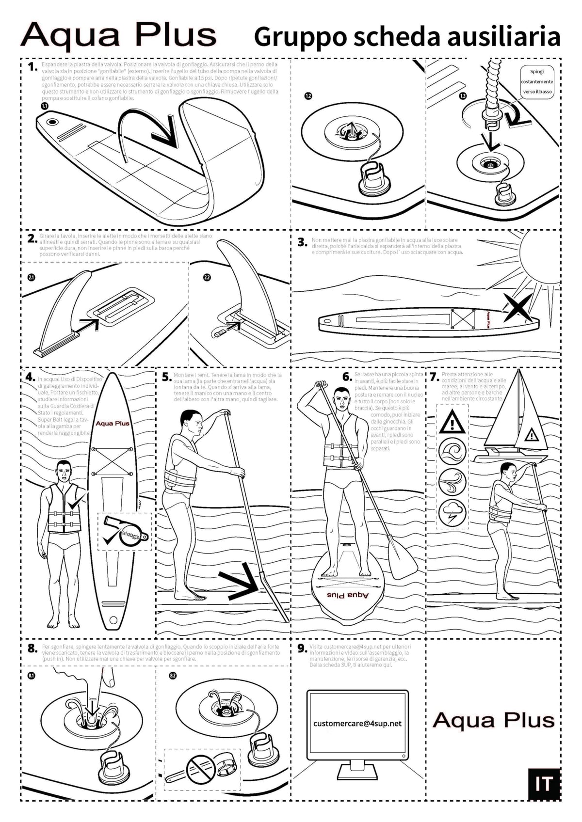 Aqua Plus 6inches Thick Inflatable SUP for All Skill Levels Stand Up Paddle Board,Paddle,Pump,ISUP Travel Backpack, Leash,Shoulder Strap,Youth,Adult Inflatable Paddle Board 🍁 All In One Marketplace Canada