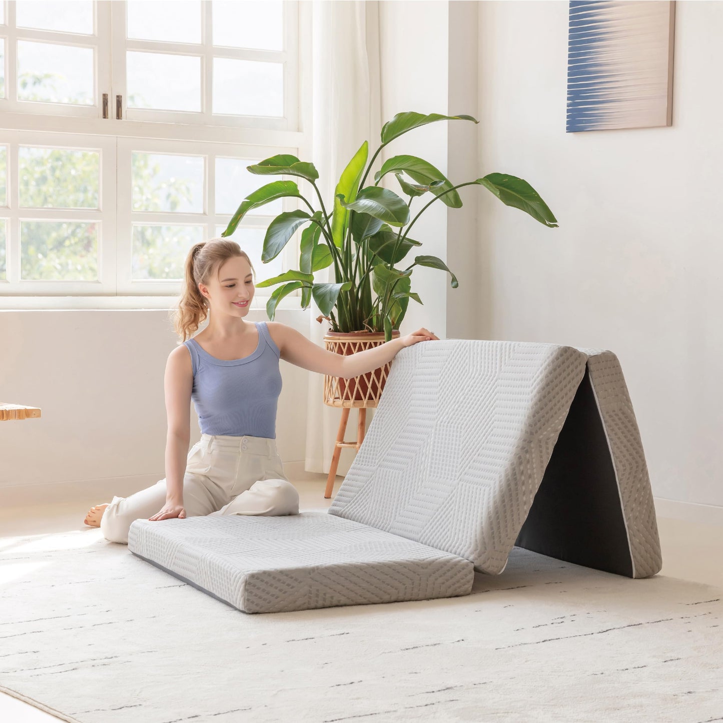 Tri-Fold Memory Foam Mattress, 4 inch Twin Folding Mattress 🍁 All In One Marketplace Canada