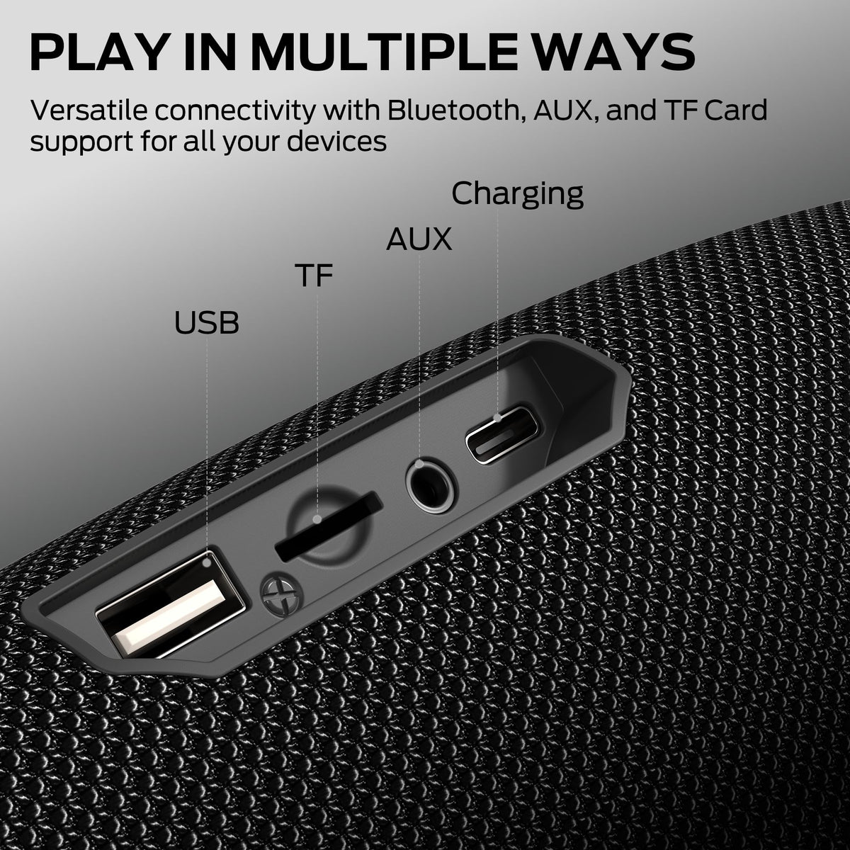 Monster S380 Bluetooth Speaker, Portable Speaker with 40W Stereo Sound, Bluetooth 6.0, 20H Playtime, IPX6 Waterproof, TWS Pairing, Support AUX/TF Card, Wireless Speaker for Party, Travel, Outdoor 🍁 All In One Marketplace Canada