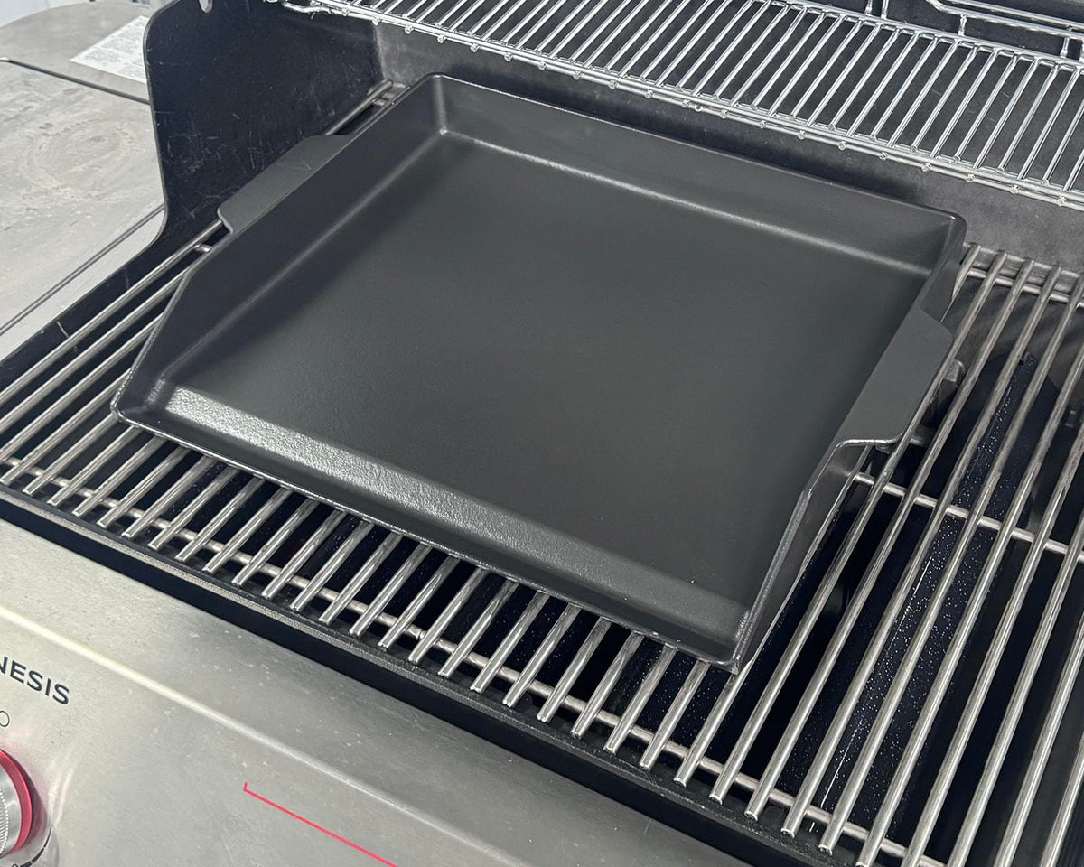 BBQ Future Universal Cast Iron Griddle for Gas Grill with Spatula Set, 23" x 16" Pre-Seasoned Nonstick Griddle Insert Large BBQ Flat Top Plate for All Gas/Electric Grill, Stove Top and More 🍁 All In One Marketplace Canada