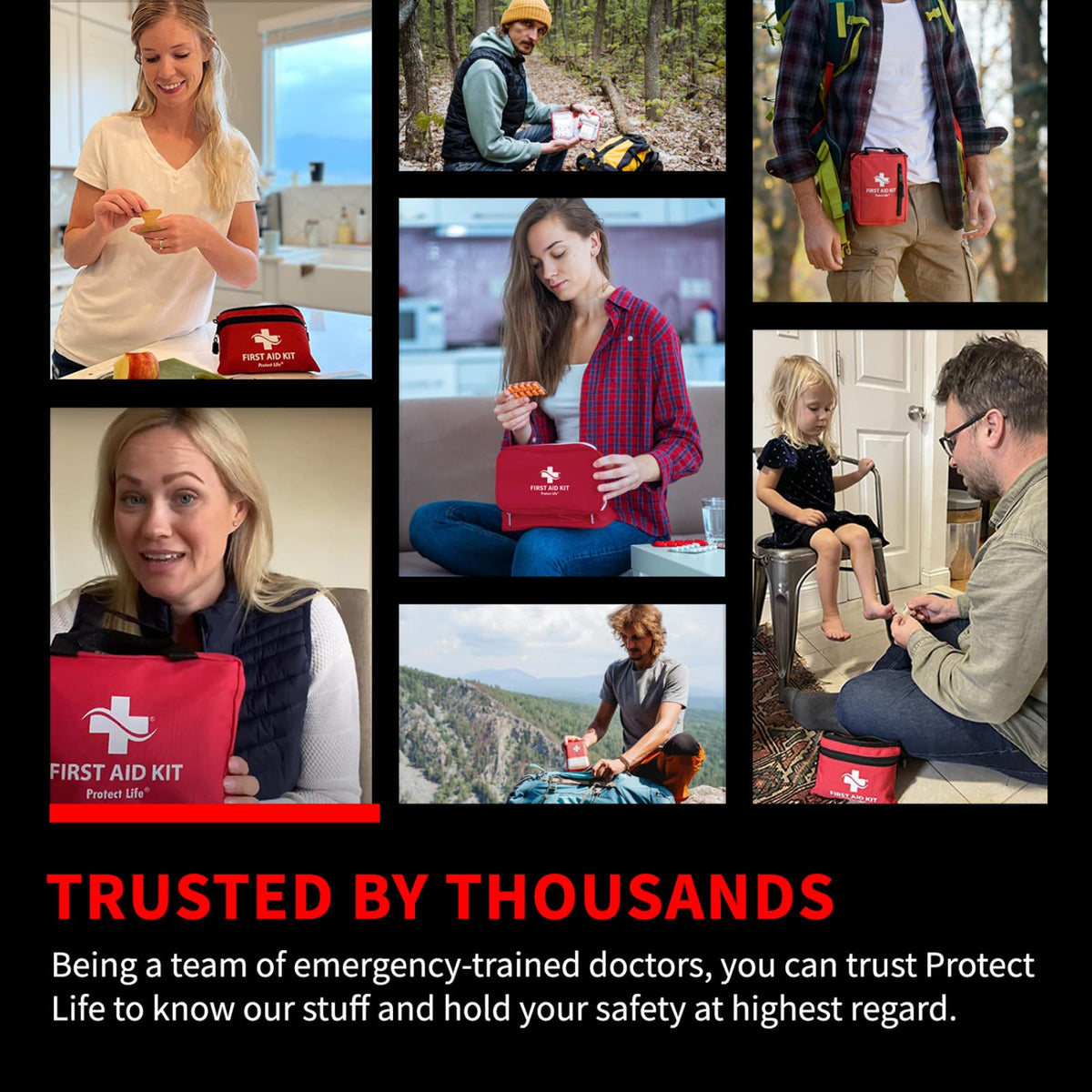 Protect Life 100-Piece First Aid Kit for Home, Business, Car, Camping & Hiking | HSA/FSA Eligible Emergency Survival Medical Kit 🍁 All In One Marketplace Canada