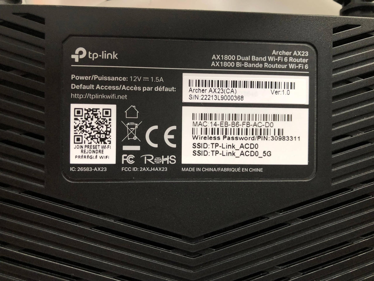 TP-Link AX1800 WiFi 6 Smart WiFi Router (Archer AX23) - Dual Band Gigabit Wireless Internet Router, OFDMA, Parental Controls, Long Range Coverage 🍁 All In One Marketplace Canada