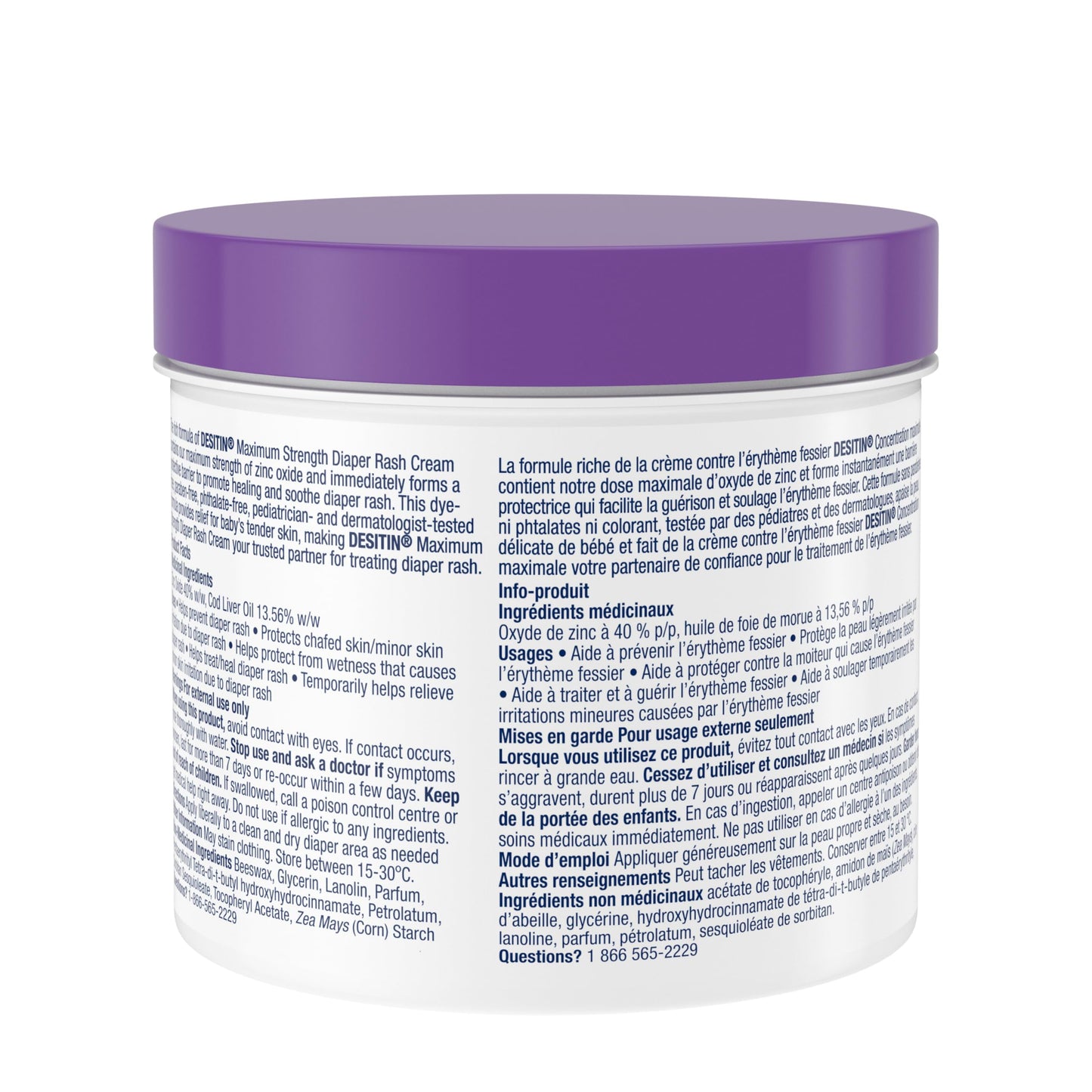 Desitin Maximum Strength Diaper Rash Cream, 40% Zinc Oxide Cream, for Immediate Relief, Dermatologist and Pediatrician Tested, Helps Heal, 454g 🍁 All In One Marketplace Canada