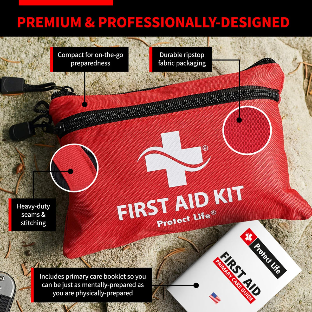 Protect Life 100-Piece First Aid Kit for Home, Business, Car, Camping & Hiking | HSA/FSA Eligible Emergency Survival Medical Kit 🍁 All In One Marketplace Canada